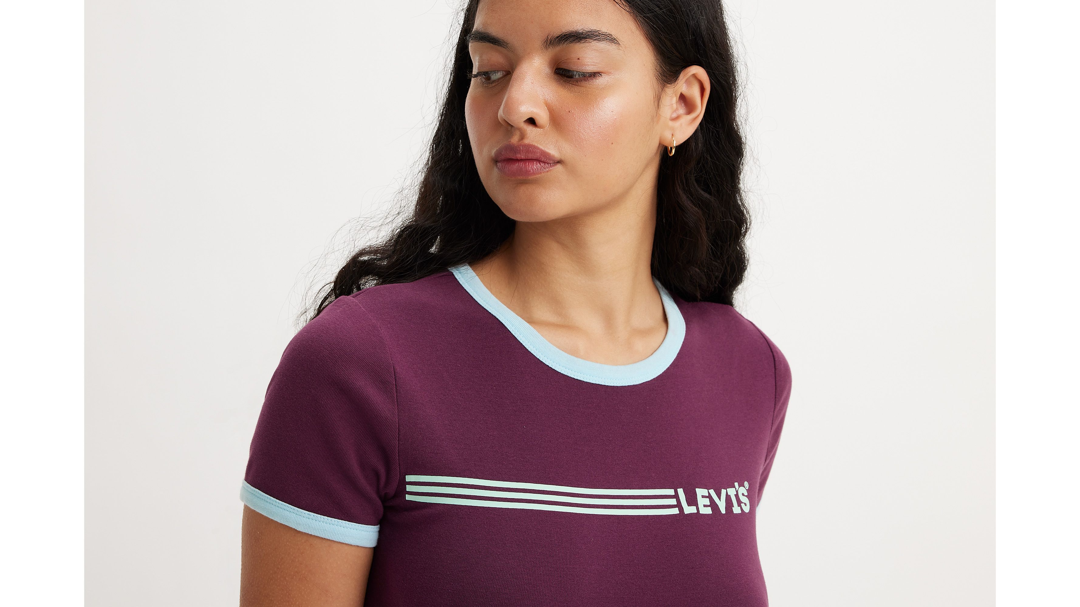 Graphic Ringer Rickie T-shirt - Purple | Levi