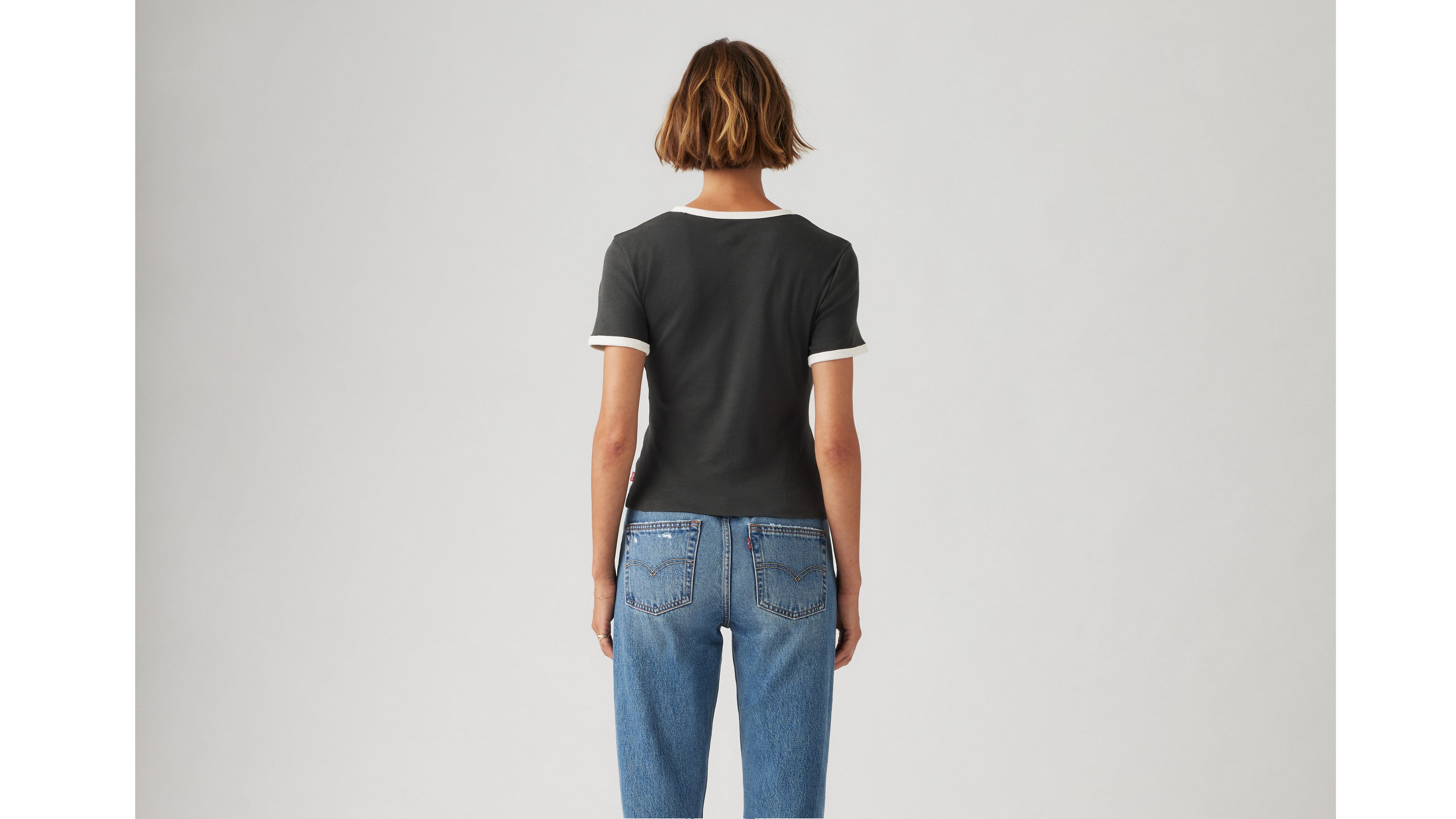 ★ Leey★ LOGO GRAPHICS RINGER TSHIRT BLACK P0000EGM Graphic Essential Sporty Ringer Tee - Black | Levi's® US