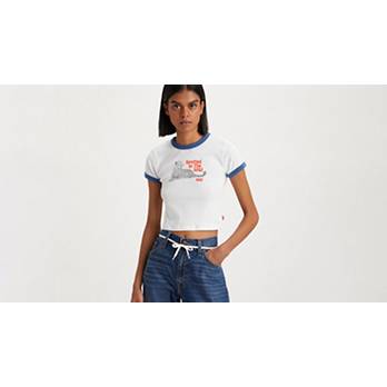 Levi's SS RINGER TEE White - Fast delivery