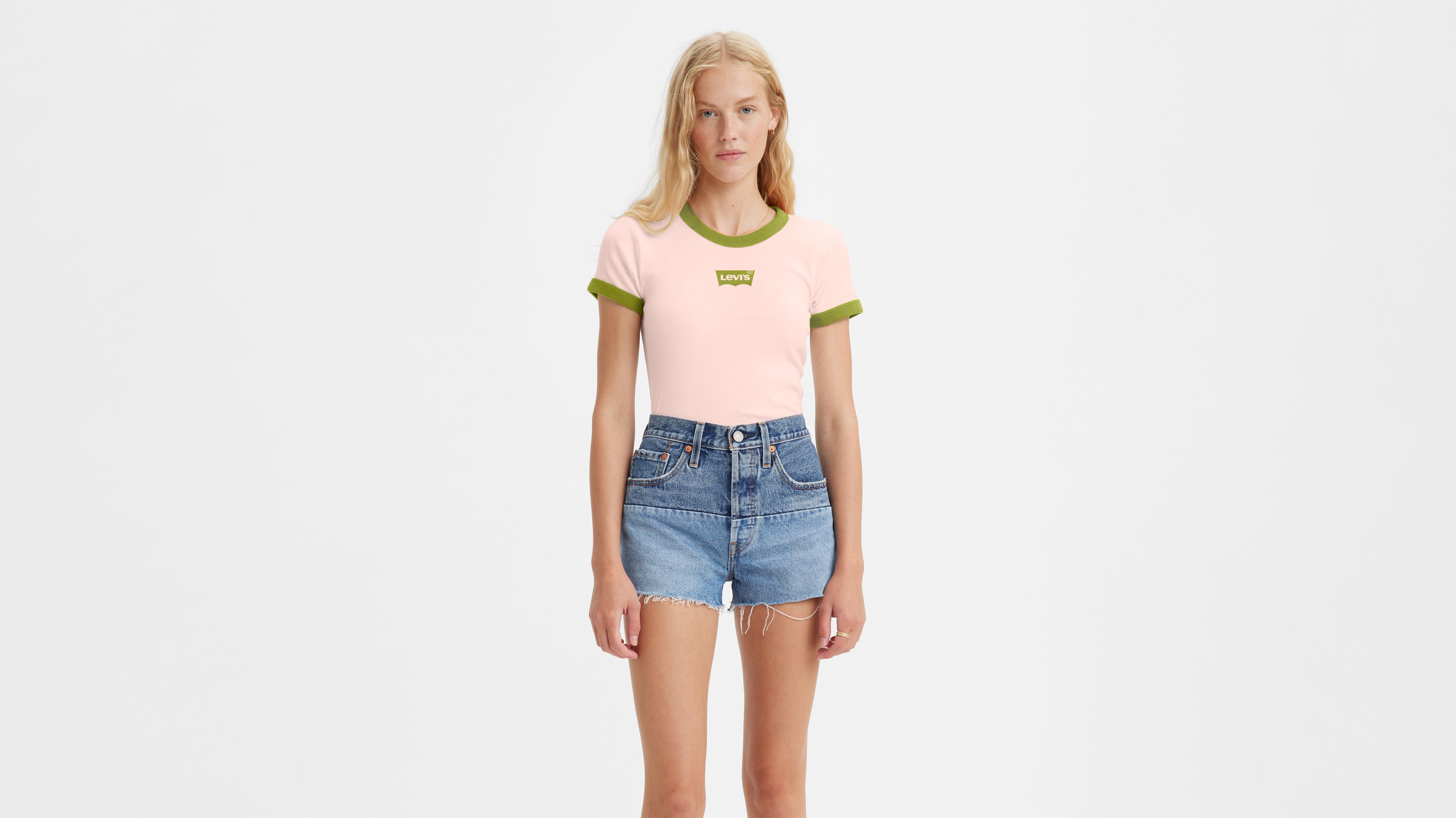 Graphic Ringer Mini Tee Pink Levi's® AL