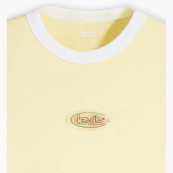 Mini-T-shirt med tryck och färgade muddar 7
