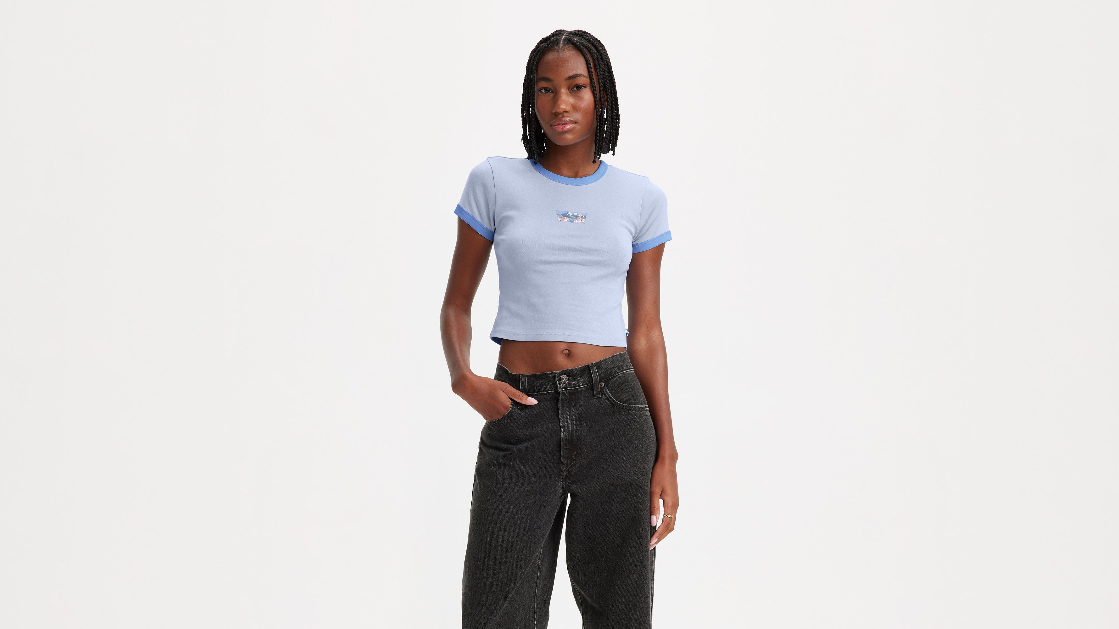 Graphic Ringer Mini T-shirt - Blue | Levi's® US