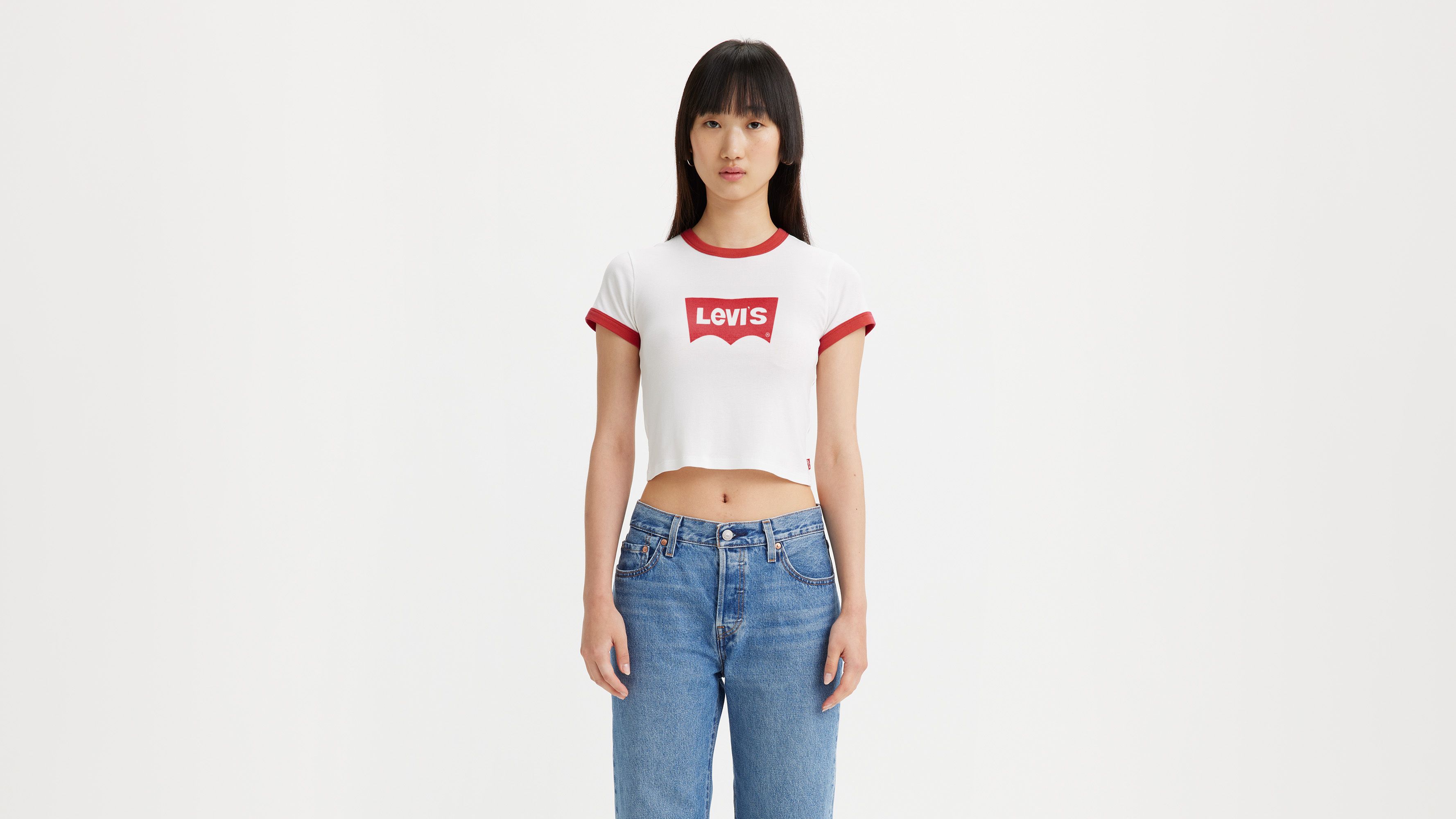 Levis crop store t shirt