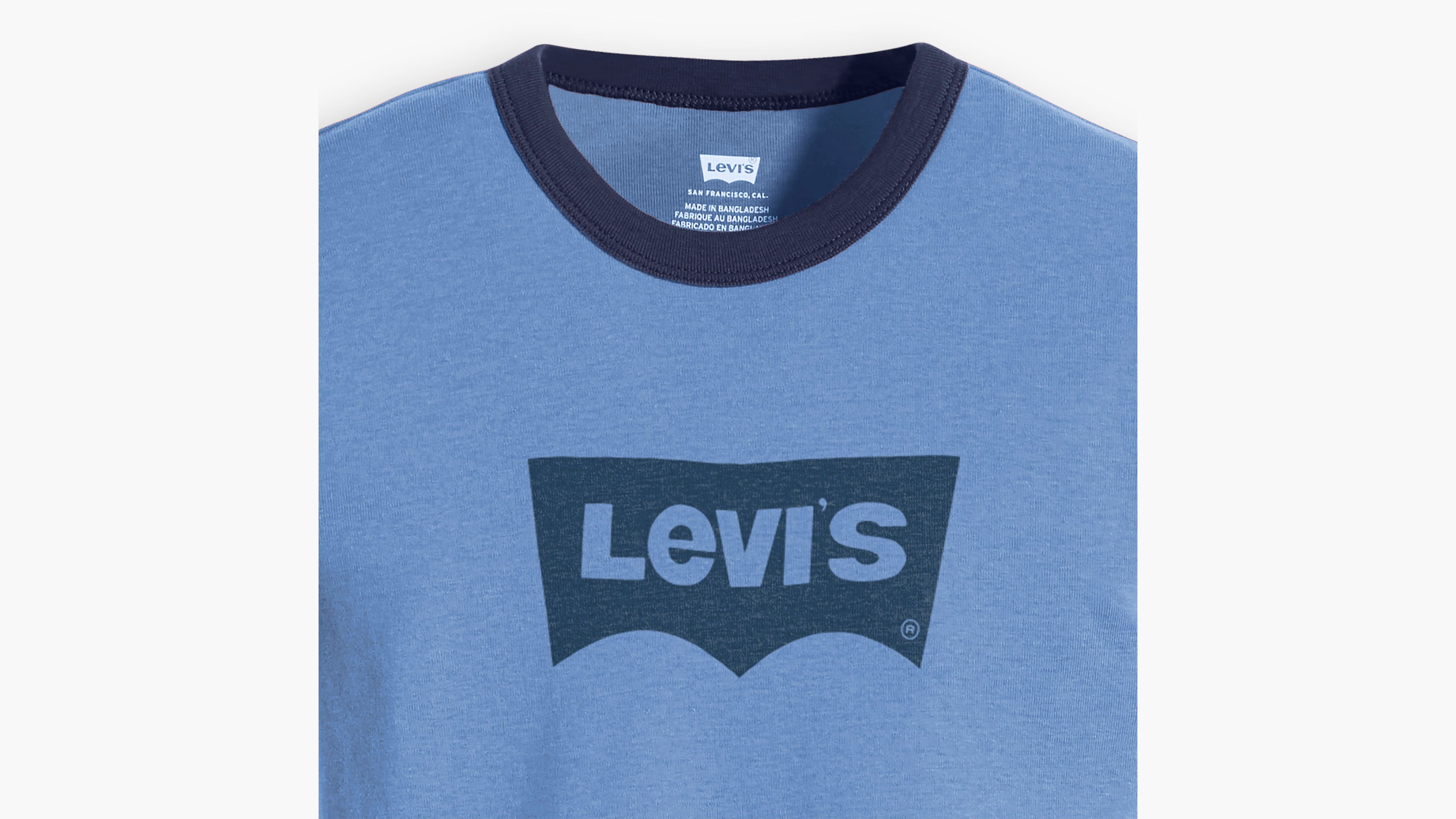 Tシャツ・カットソー RONRON PETIT CAT RINGER T SHIRT BLUE RR25BST1430BL Retro Ringer Raglan T-shirt - Blue | Levi's® US