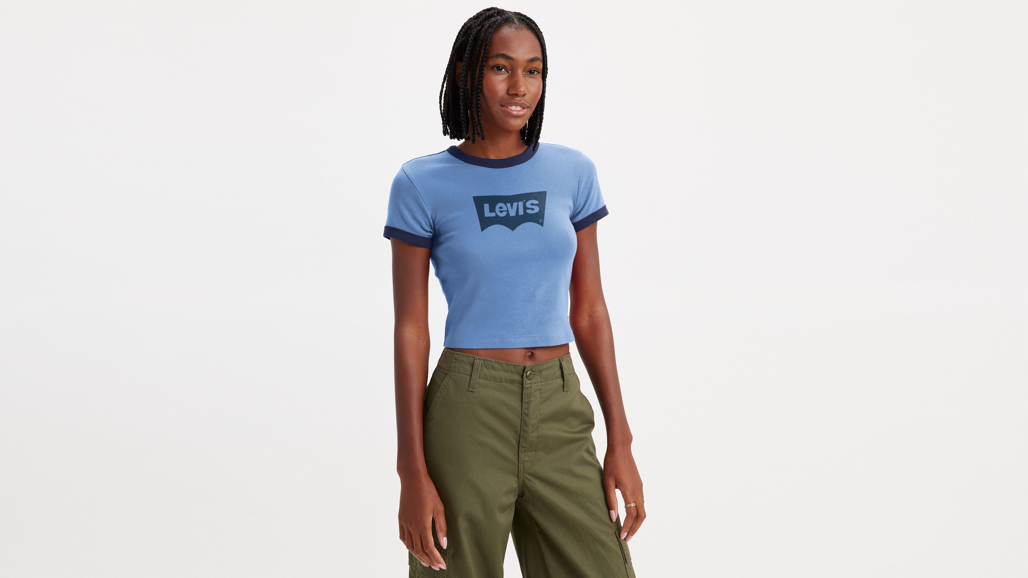 Tシャツ・カットソー codegraphy Women's Square Logo Ringer Short Sleeve T-Shirt C MUSINSA公式 | Codegraphy (Women) Small Square Logo Ringer