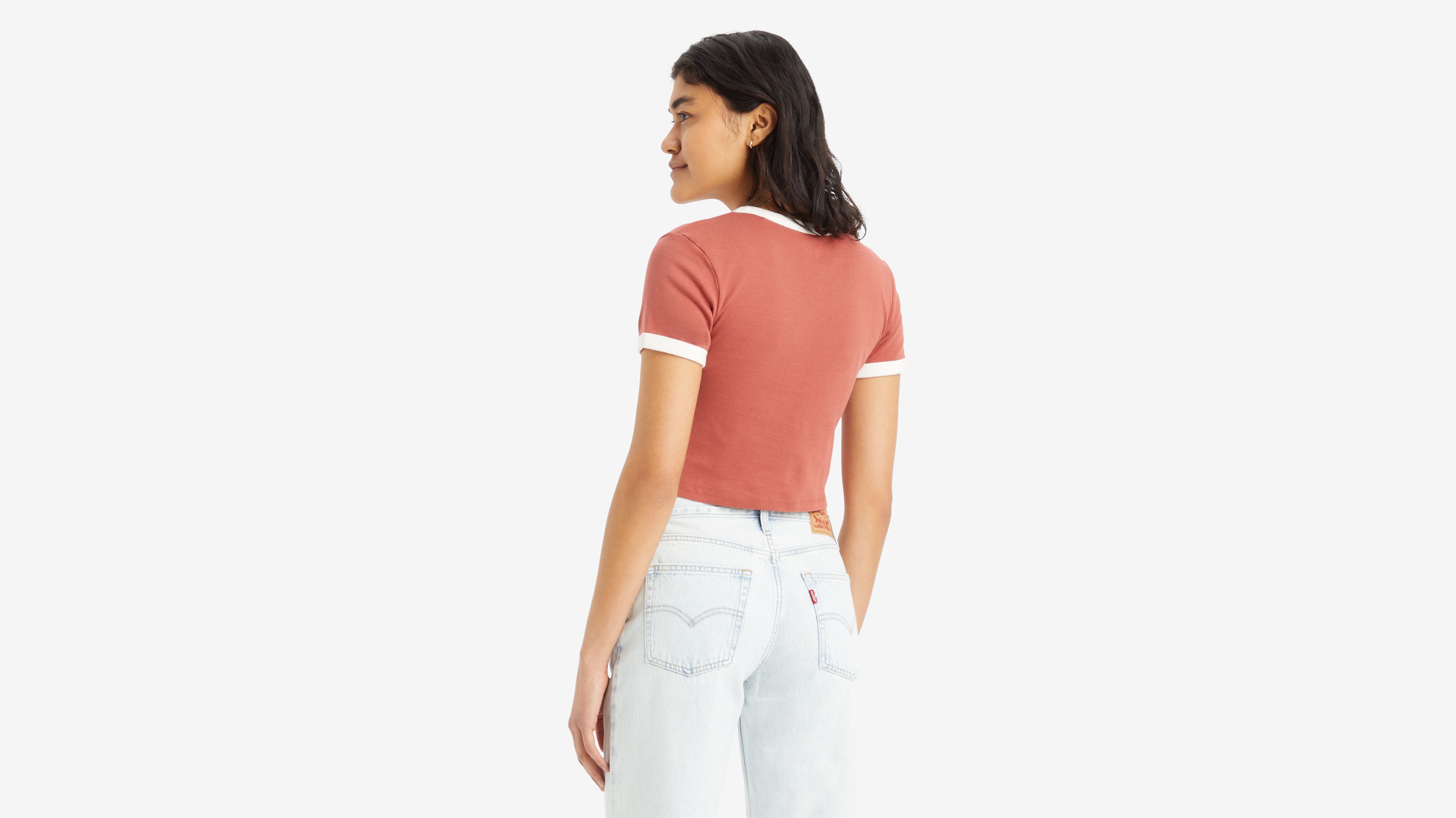 ★LEE★ Women's Heart Ringer Crop T-Shirt Red LE2402ST64RD il_340x270.2473137262_qb3n.jpg