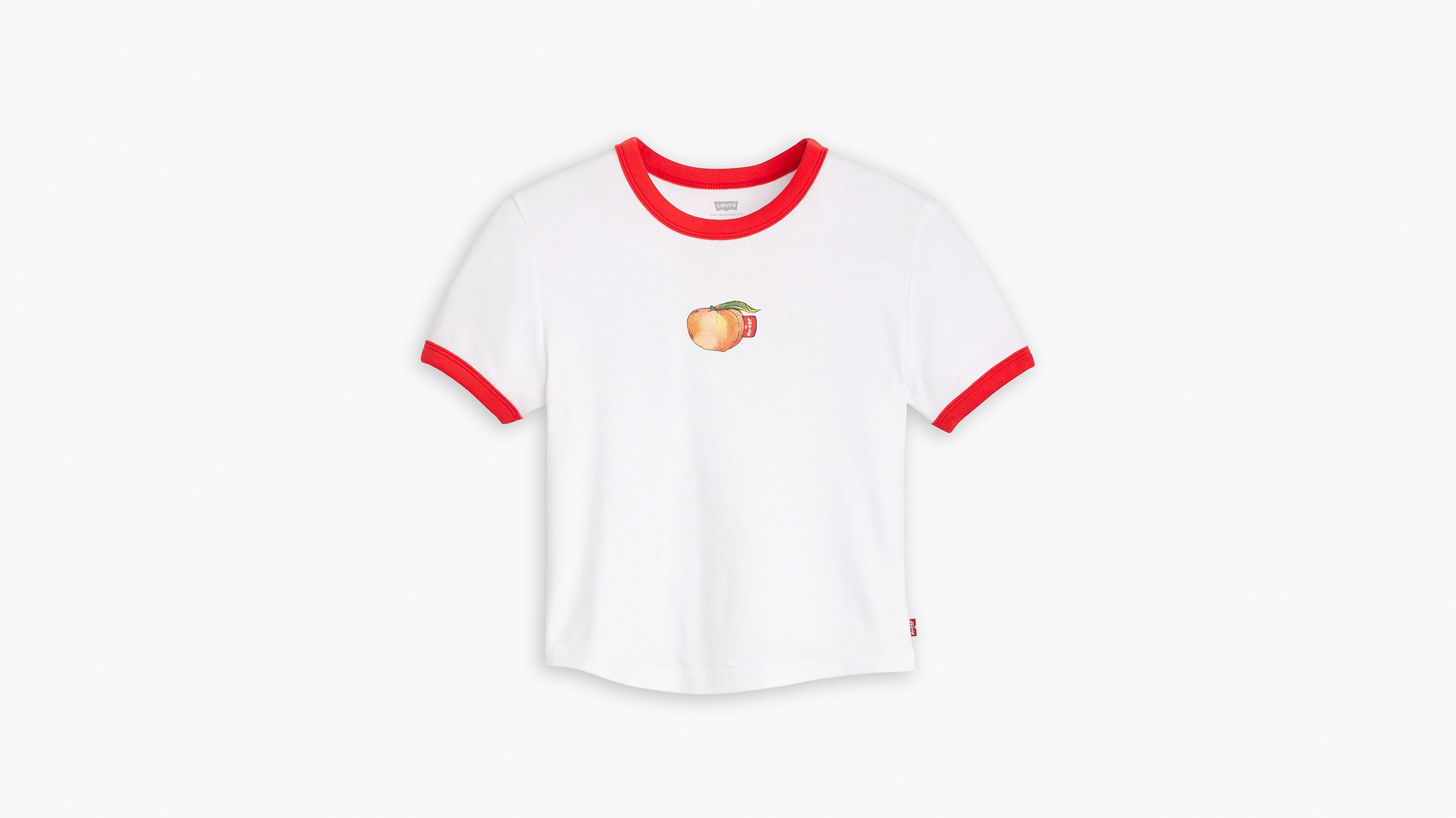 ★KODAK★ Graphic Ringer Short Sleeve T-Shirt Women IVORY Graphic Ringer Mini Tee - White | Levi's® CA