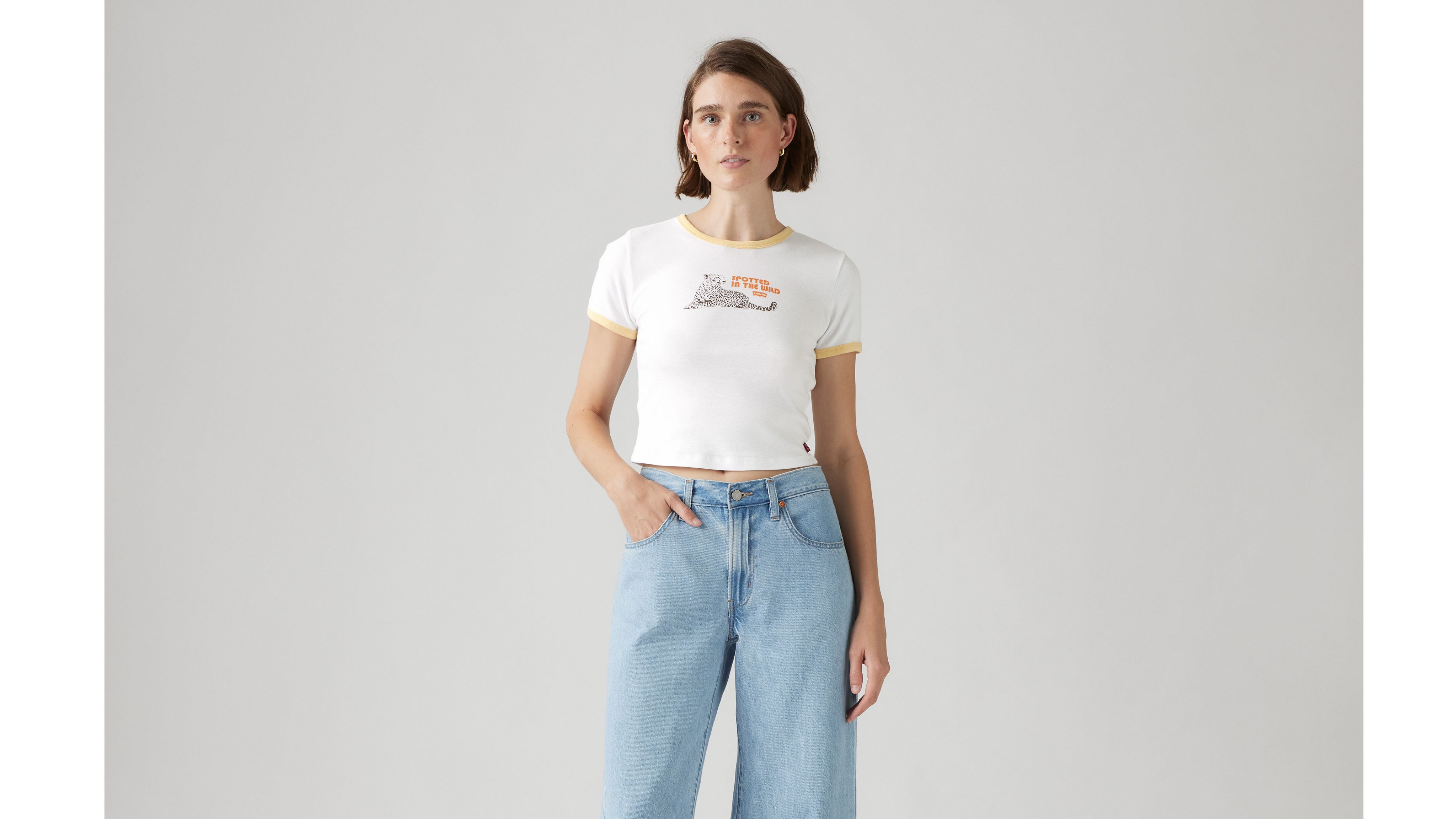 Levi's Graphic Ringer Mini T-shirt In White