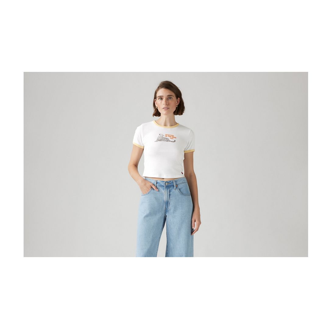 Levi's Graphic Ringer Mini T-shirt In White