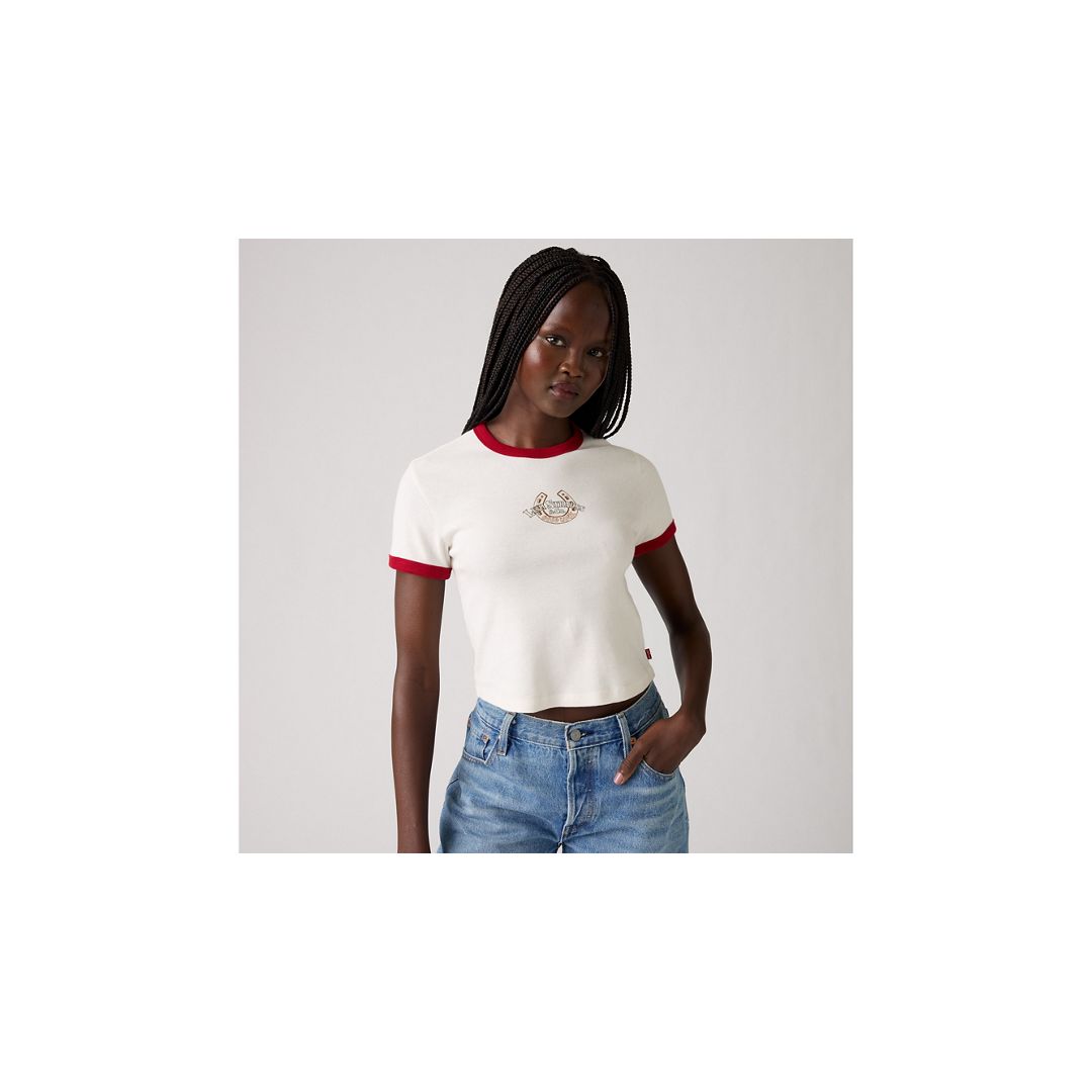 Levi's Graphic Ringer Mini T-shirt In White