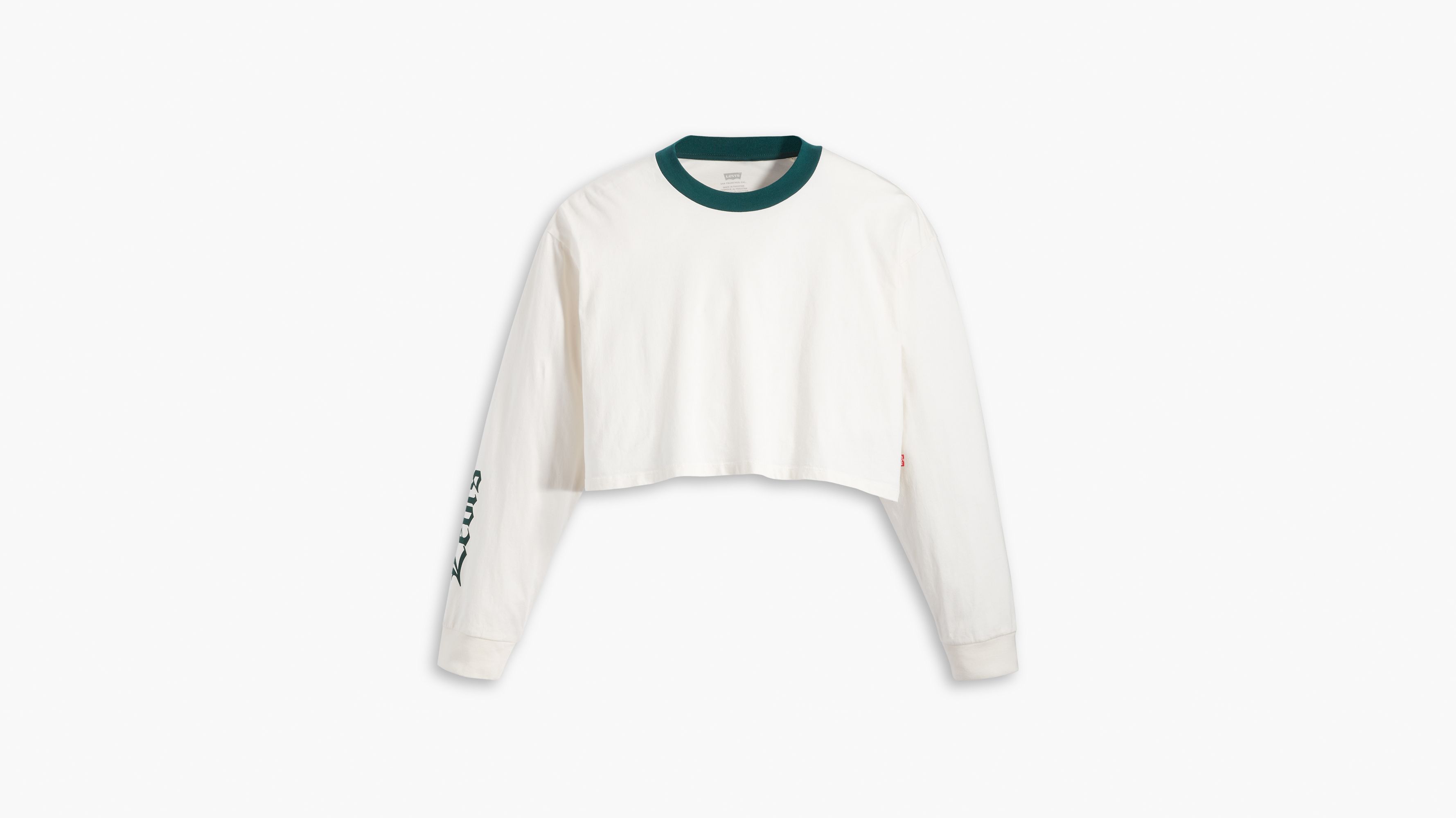 Langarm-Pullover in Cropped-Schnitt mit Grafik von Reese 5