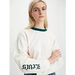 Graphic Long Sleeve Cropped Reese Sweater 3
