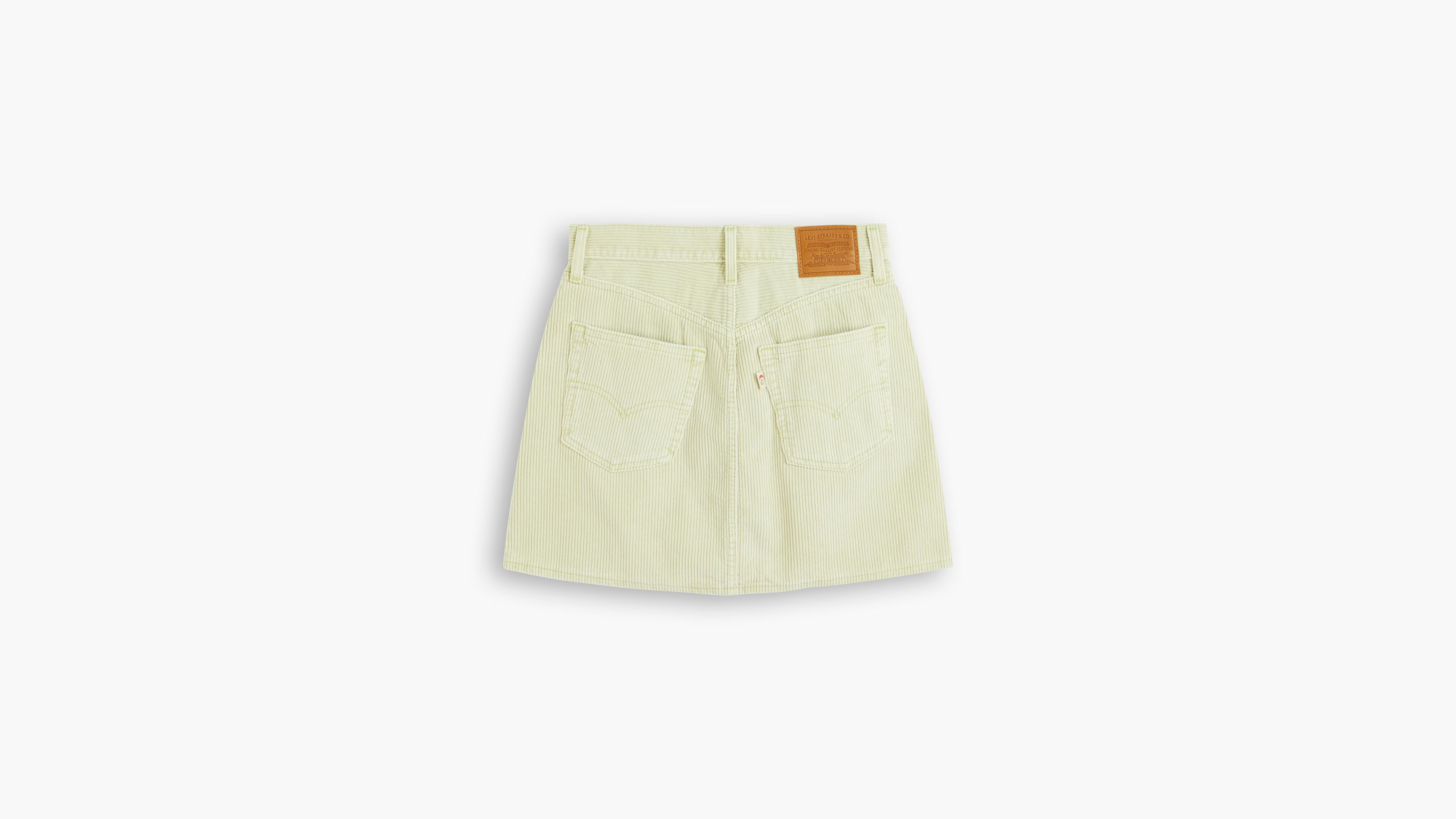 Levi's white denim skirt hotsell