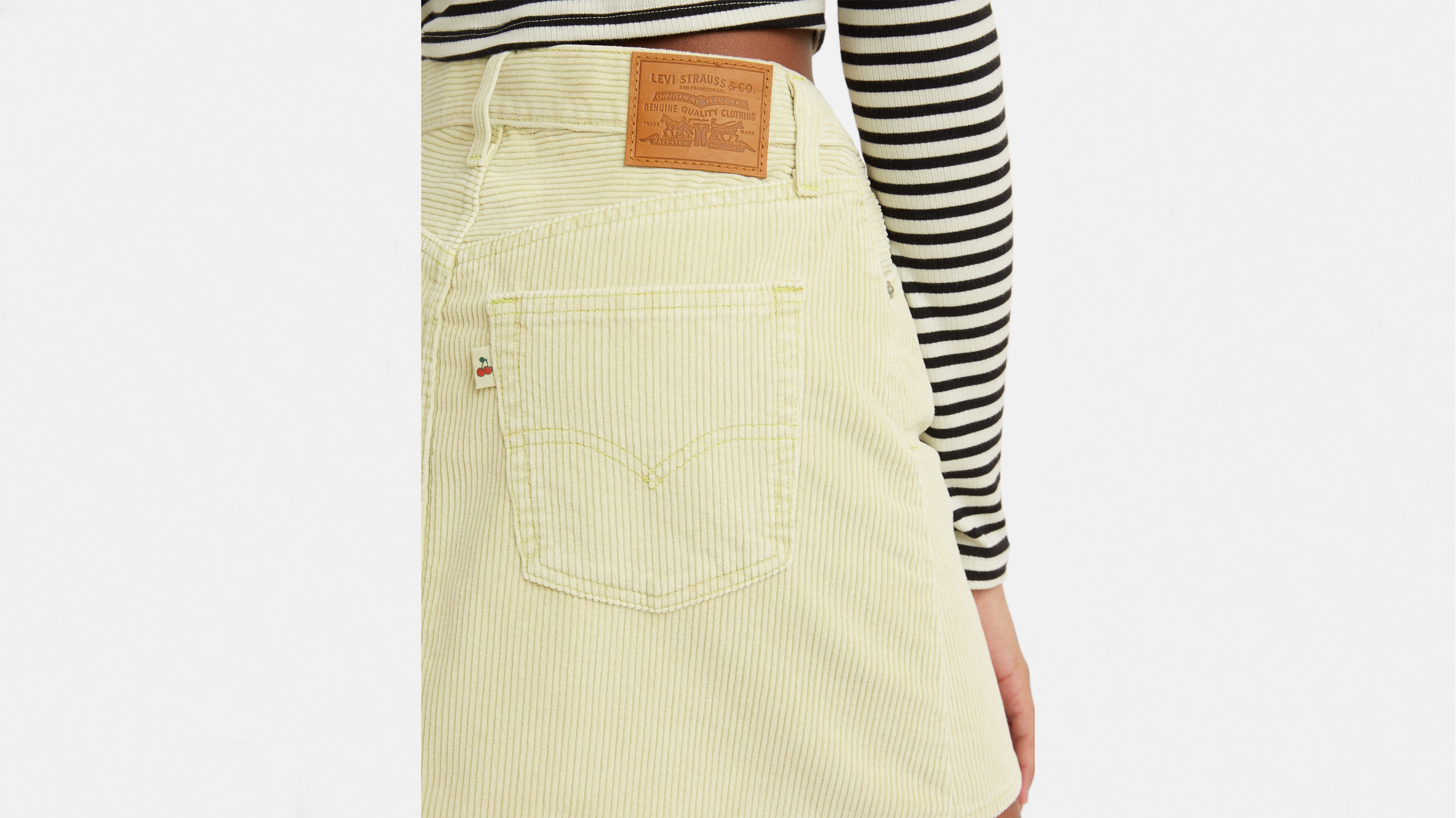 Buttonfront Corduroy Skirt 5