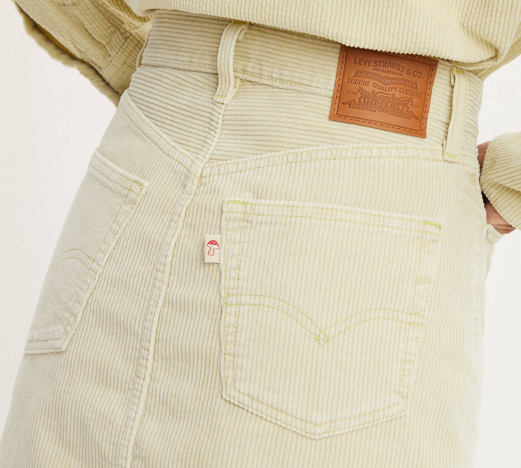 Corduroy Buttonfront Skirt - Green | Levi's® IT