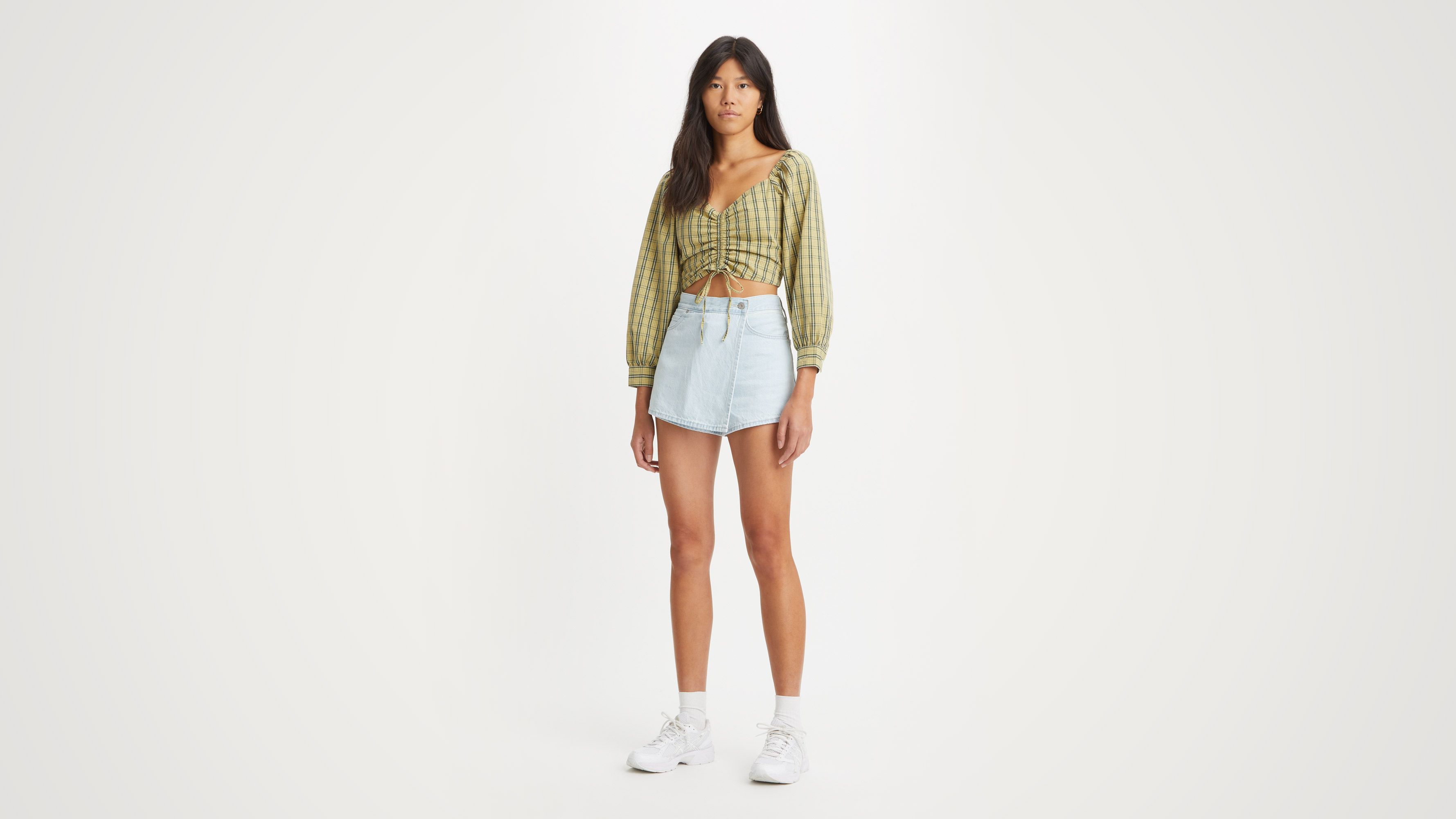 Levi's deconstructed shop skirt light wash