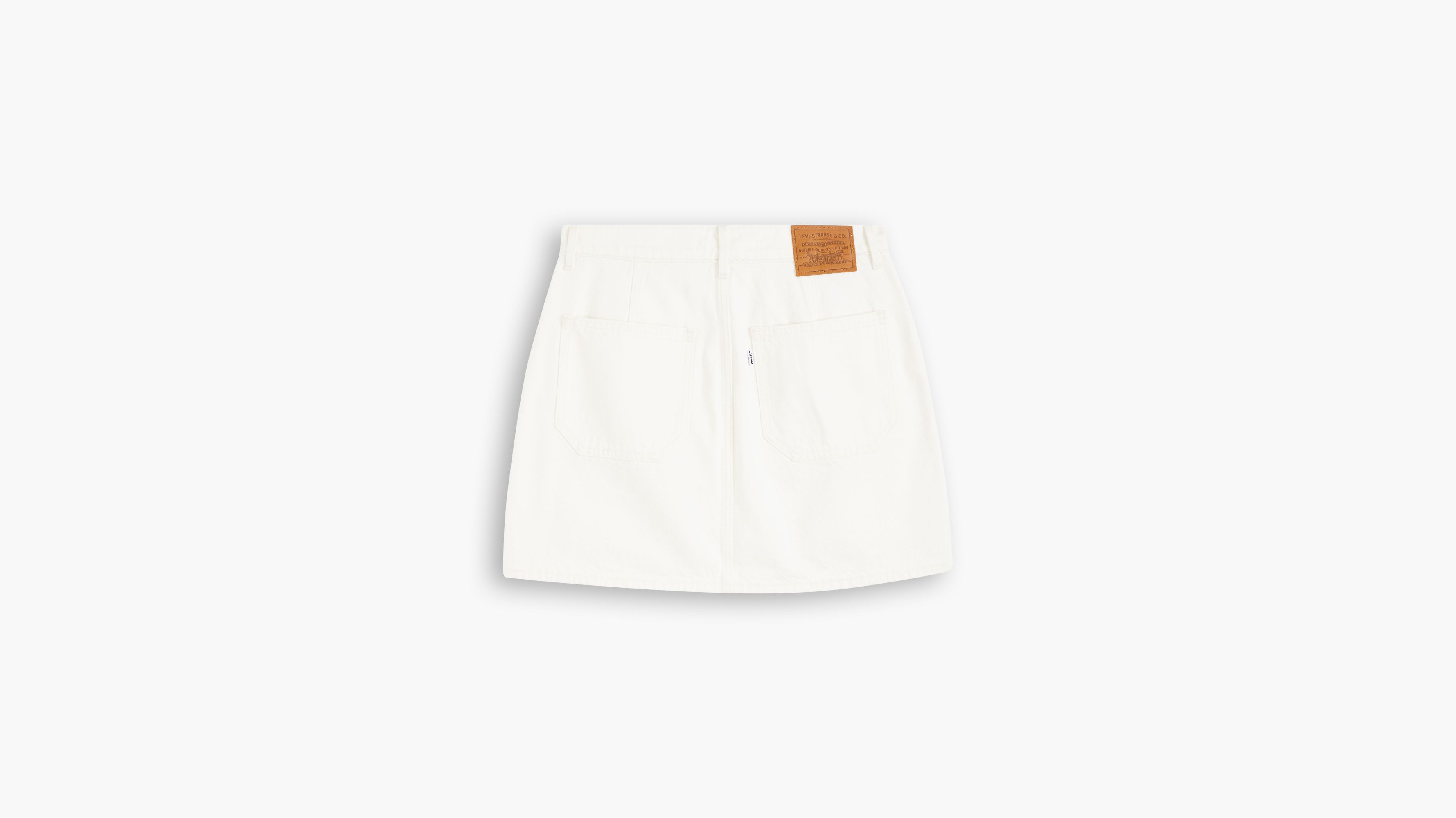 White mini skirt jean sale