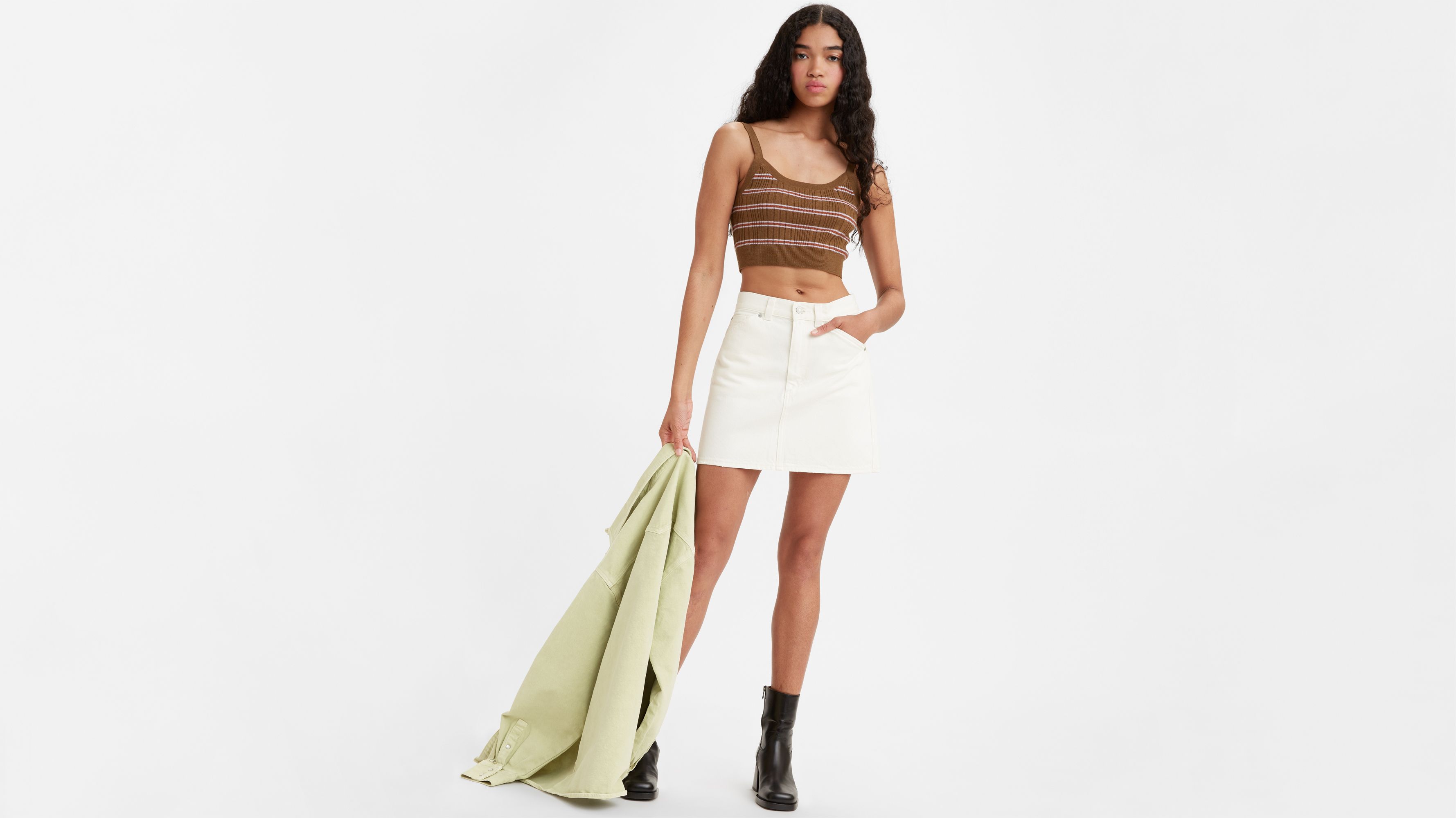 【I AM MARI】Miato brushed H-line mini skirt I AM MARI】Miato brushed H-line mini skirt (I AM MARI/ミニ