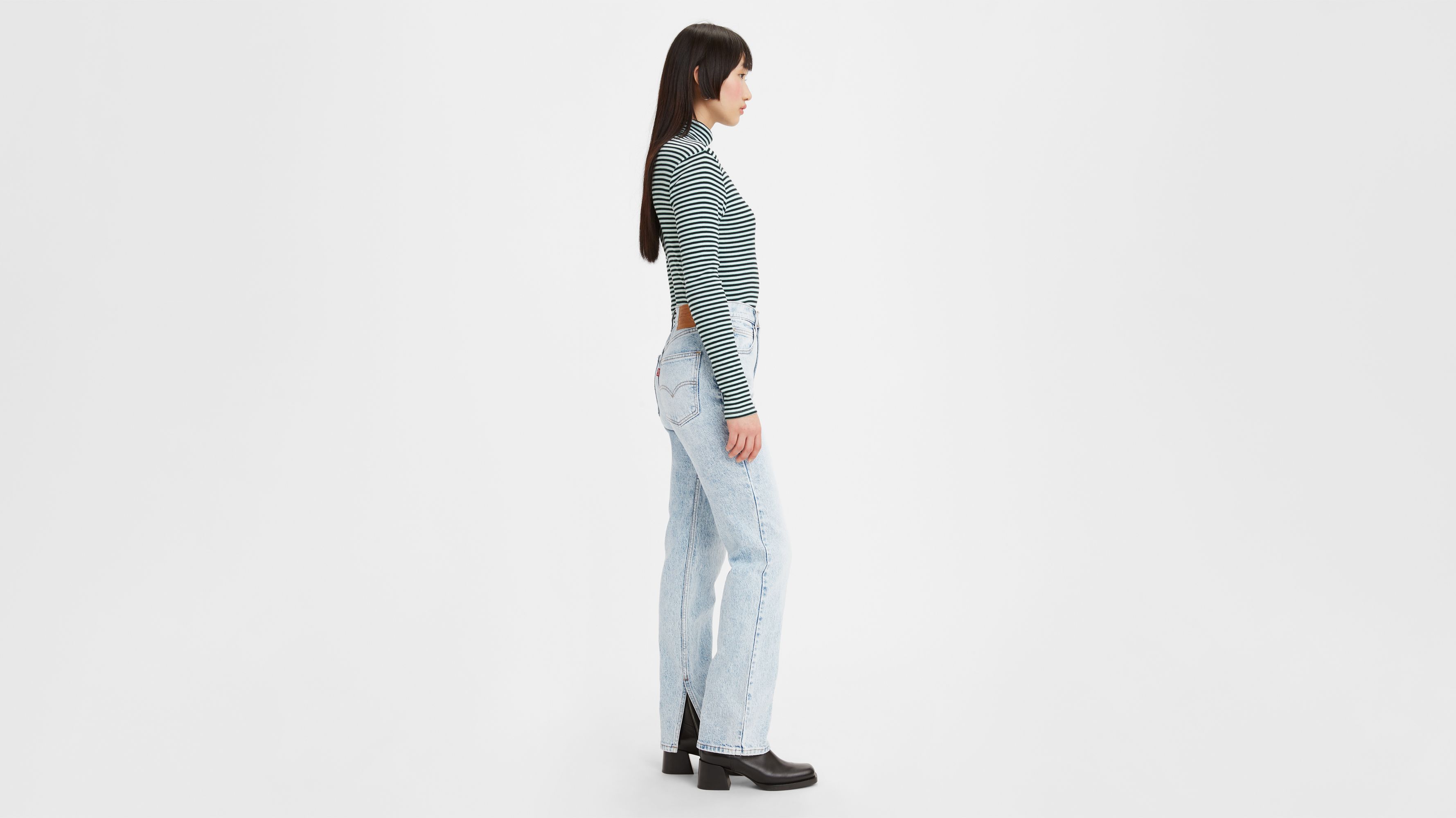 70's High Rise Slim Straight Women's Jeans - Light Wash
