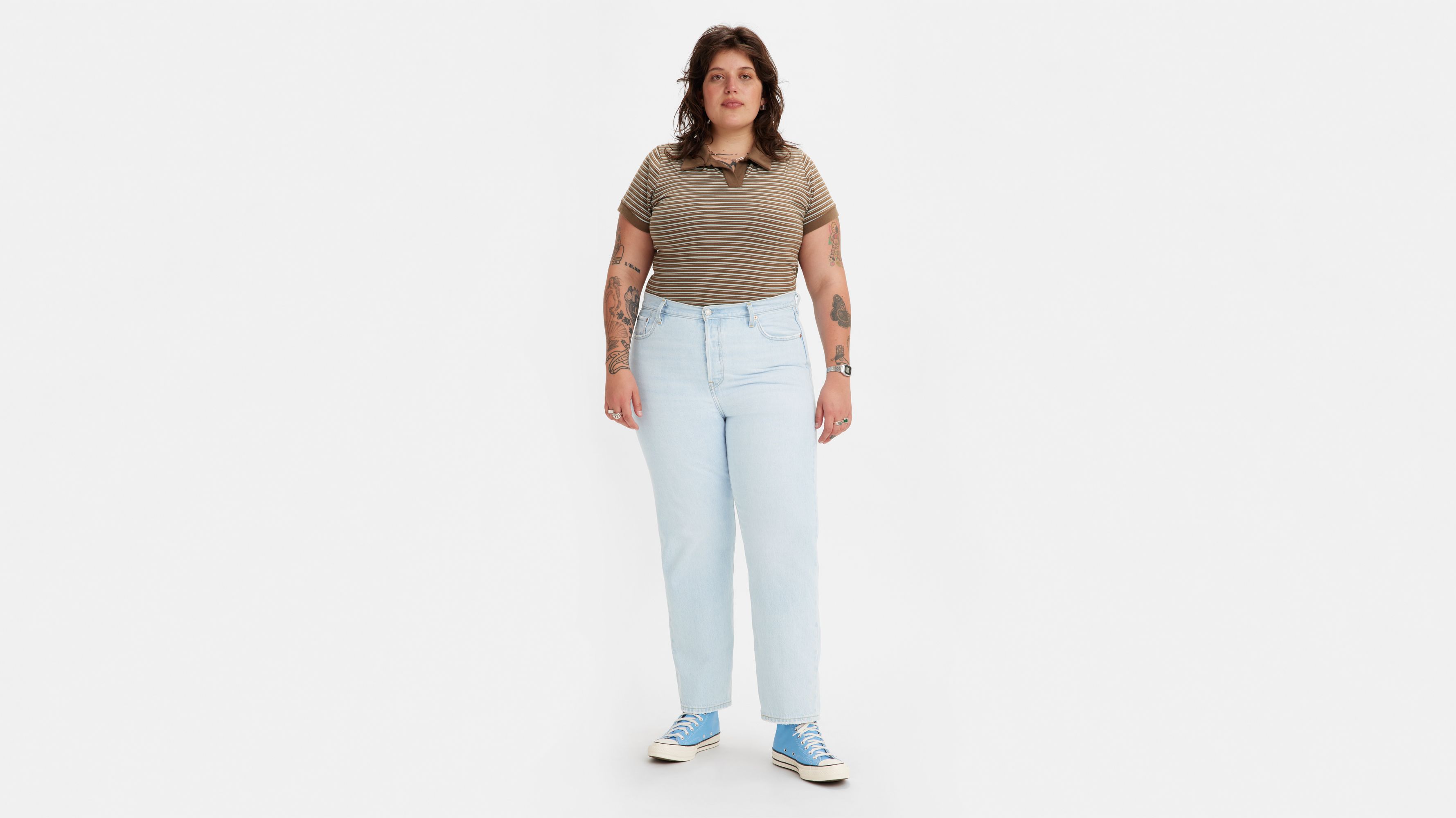 Levi's Women’s Classic Straight Jeans (Standard and Plus) : :  Clothing, Shoes & Accessories