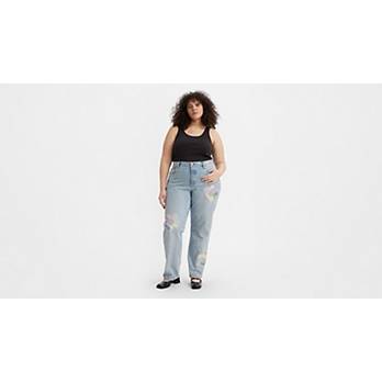 PLUS SIZE High Waisted Skinny Patchwork Jeans – The Curvy Girl in