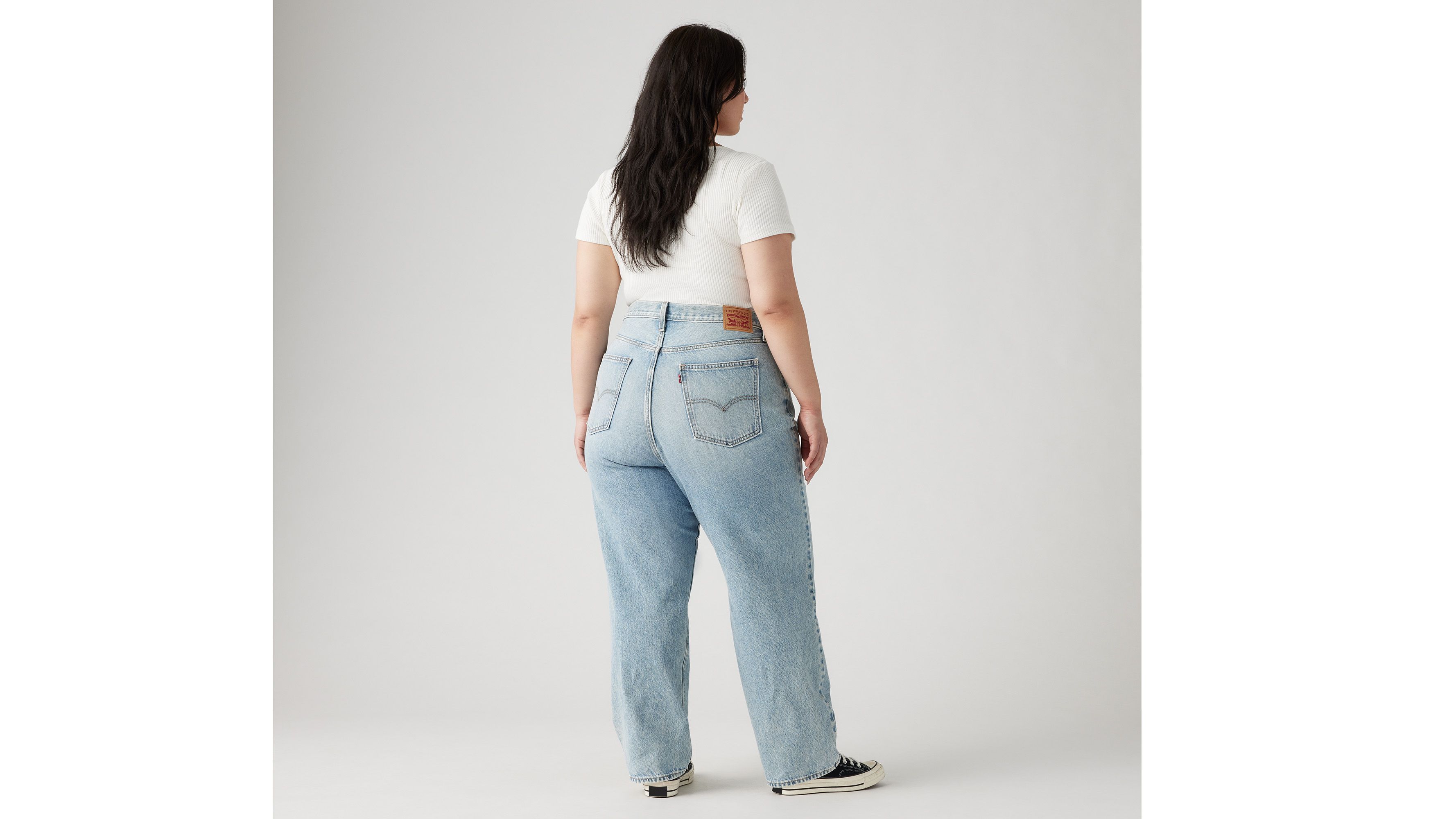 KISSPLUS Plus Size Baggy Jeans for Women High Waist Loose Women