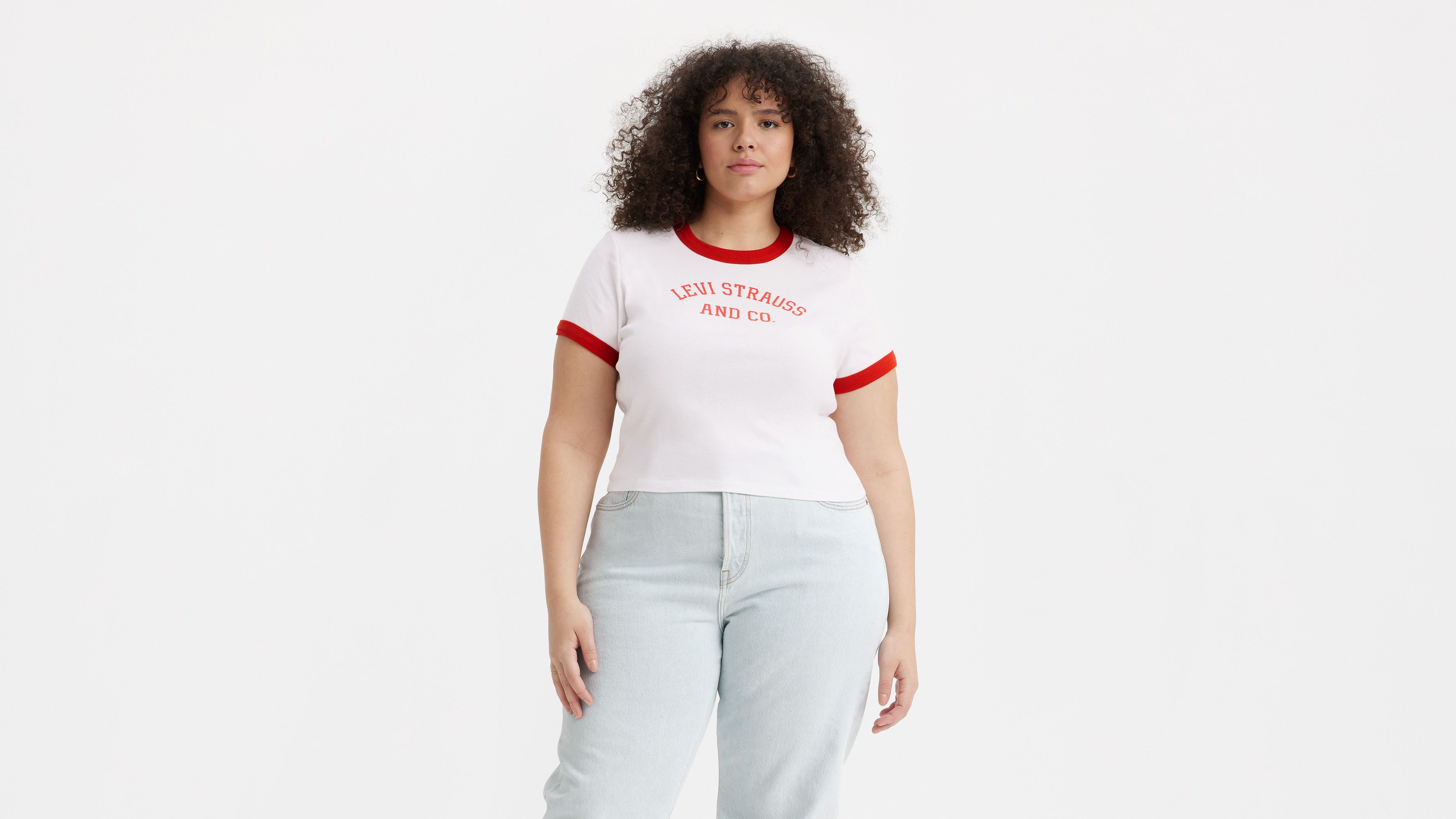 Women's plus size shop levi t shirt