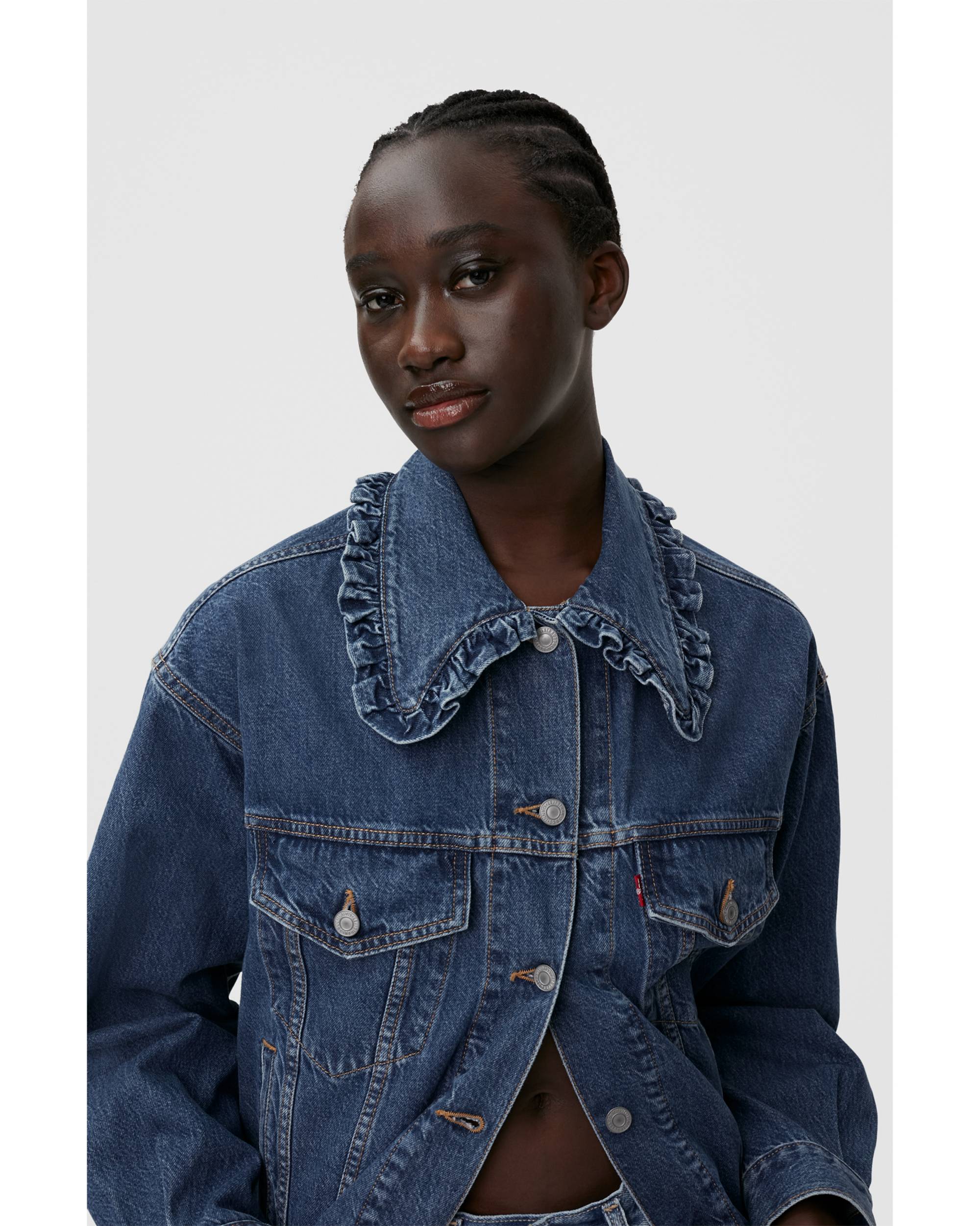 Levi's® X Ganni '90s Trucker Jacket - Dark Wash | Levi's® US Levi's® X Ganni '90s Trucker Jacket - Dark Wash | Levi's® US