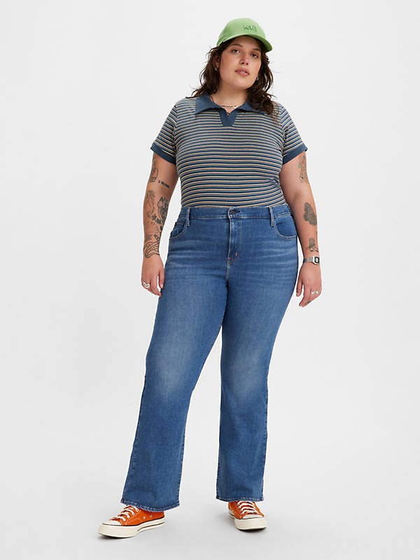 726™ High Rise Flare Jeans (plus Size) - Blue | Levi's® AL