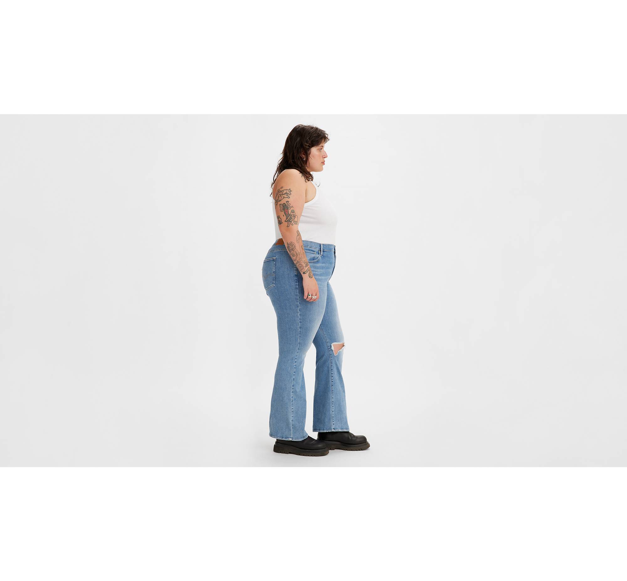 Flare Jeans for Women Bell Bottom Jeans Mid Rise Jeans Plus Size