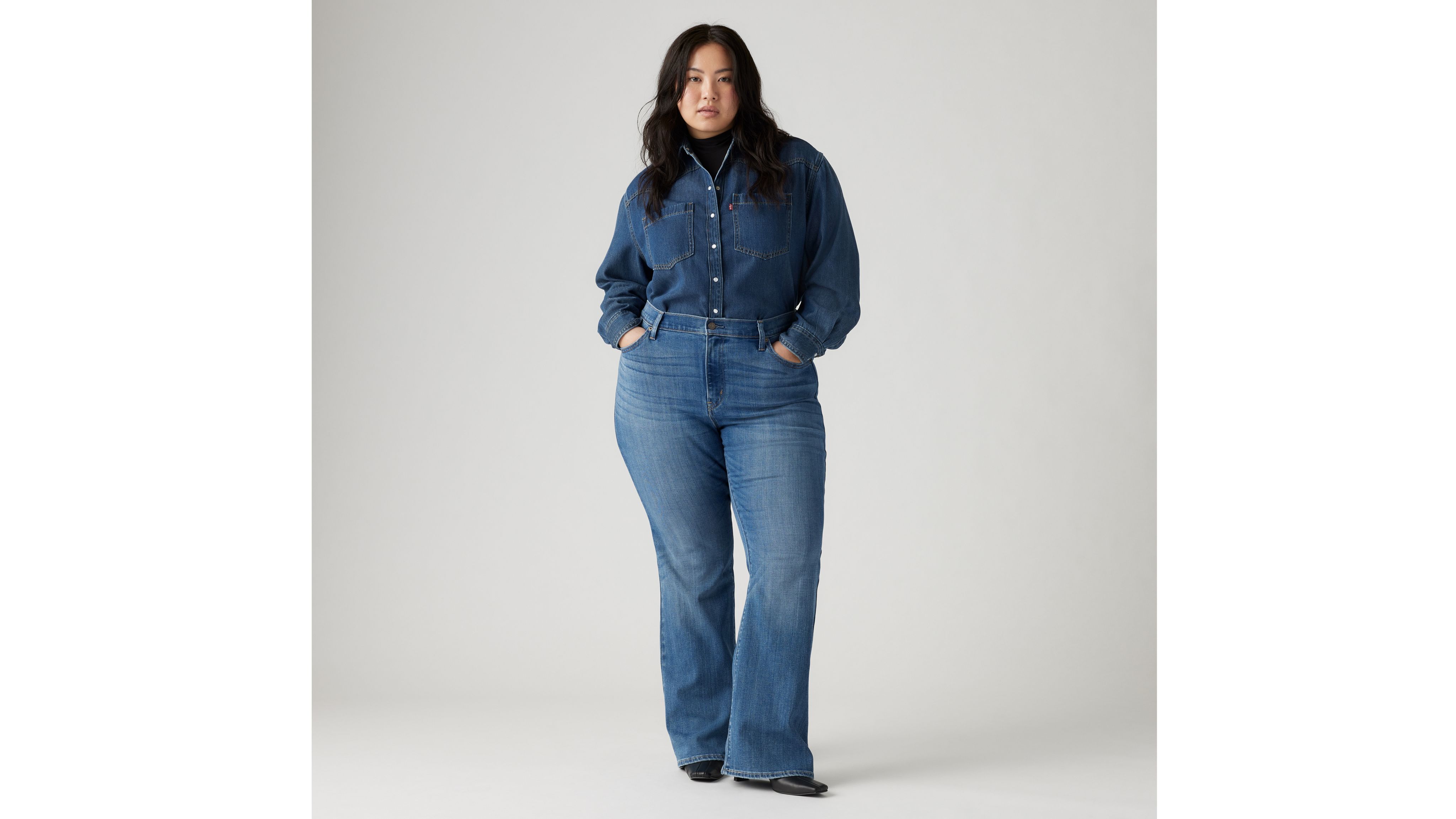 726 High Rise Flare Women's Jeans (plus Size) - Medium Wash