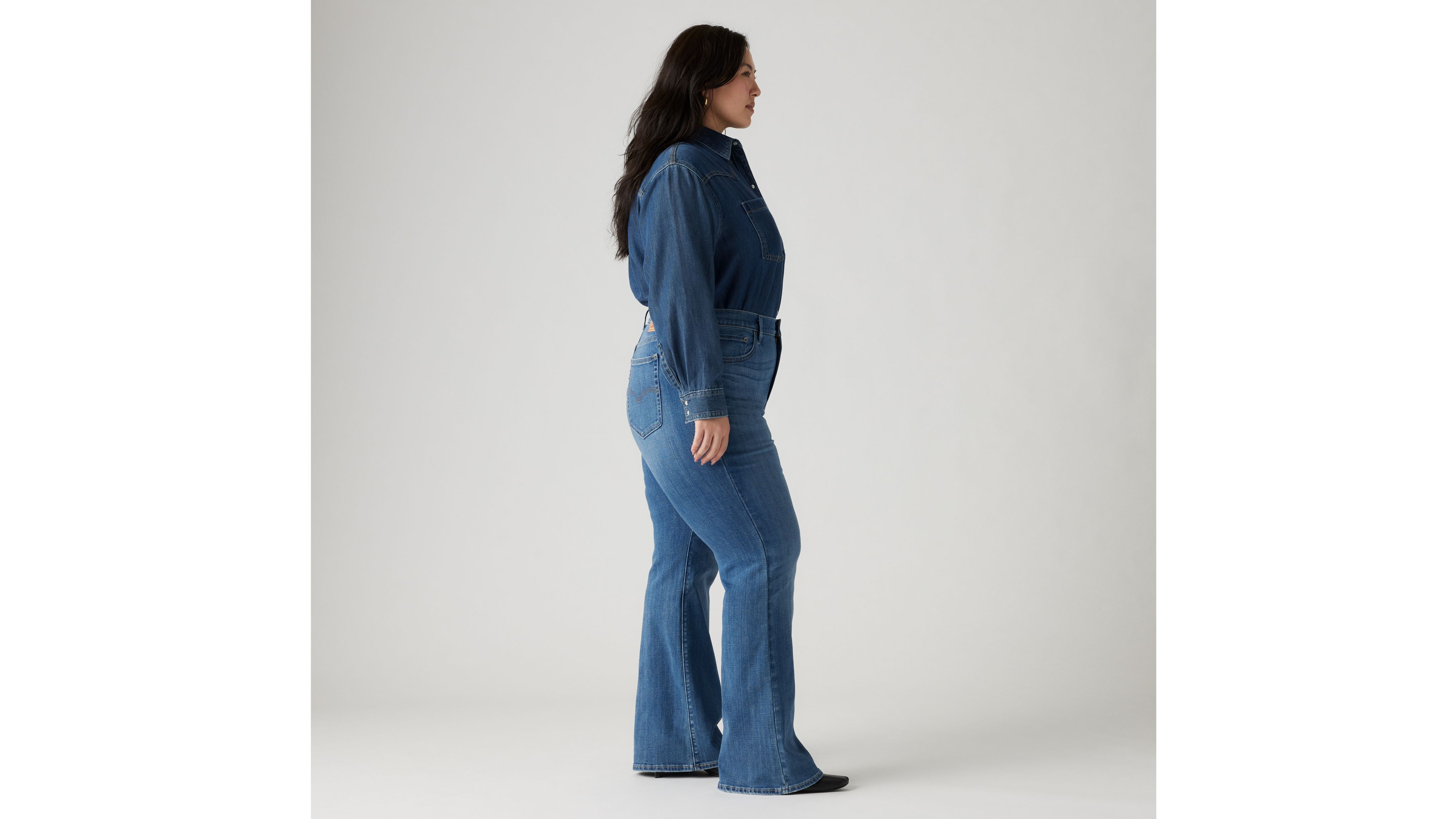 726 High Rise Flare Women's Jeans (plus Size) - Medium Wash