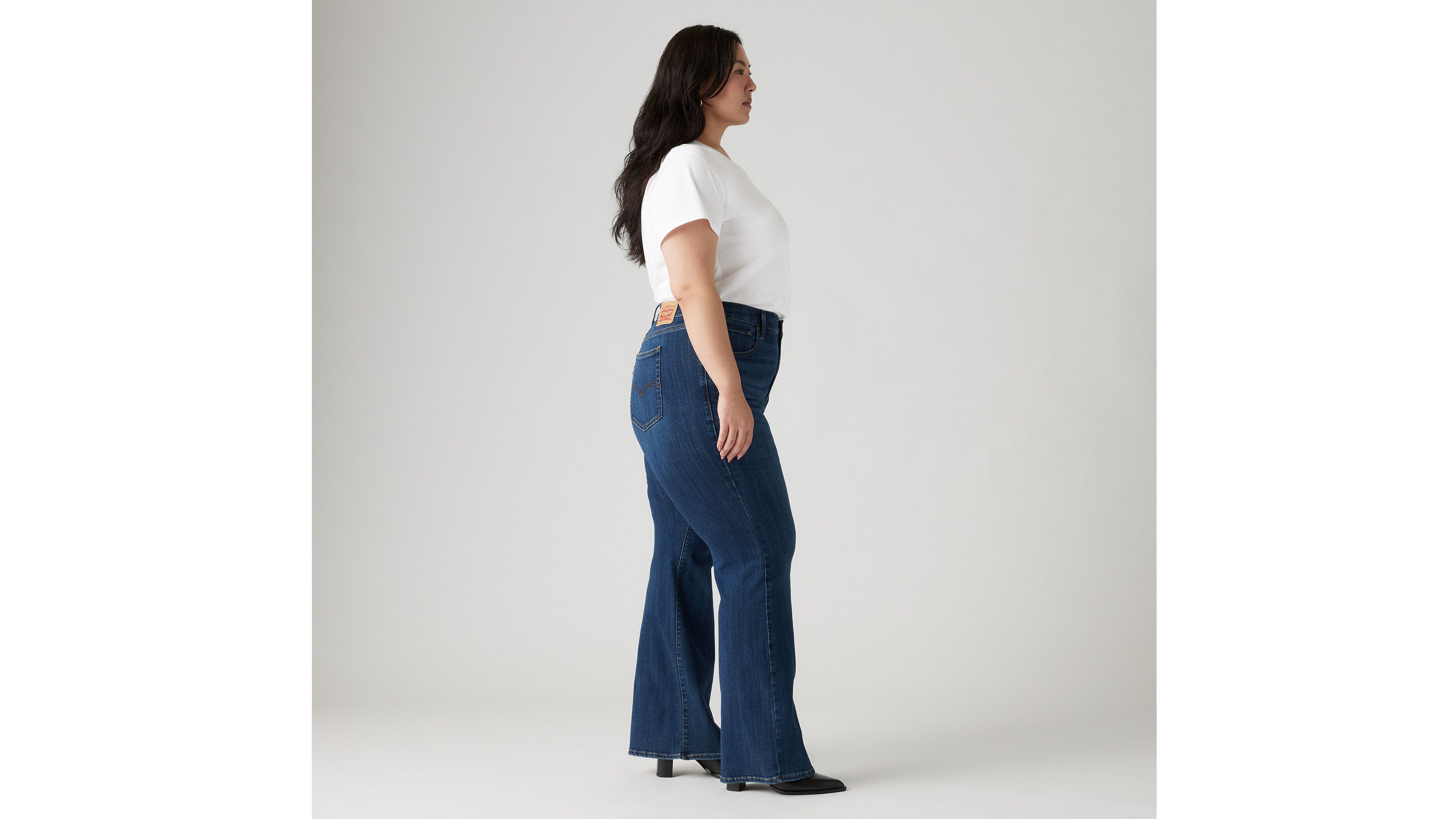 70's High Flare Women's Jeans (plus Size) - Black