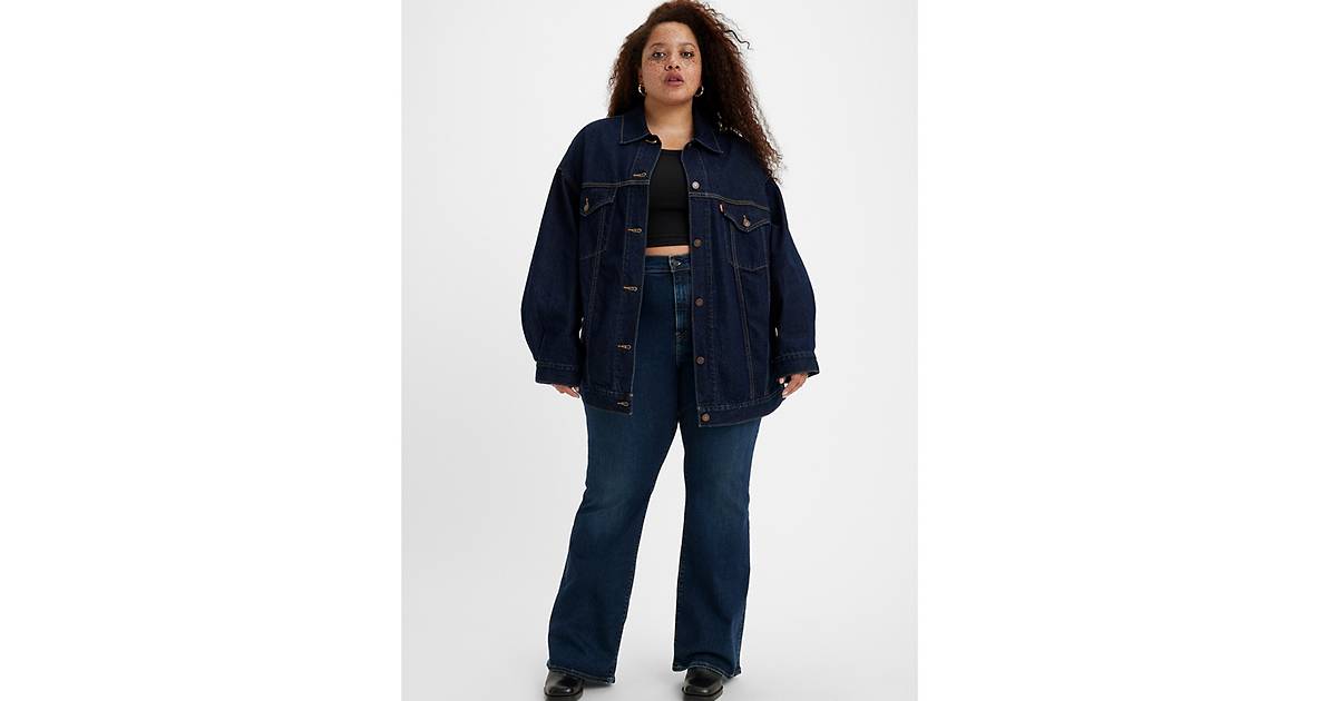 726™ High Rise Flare Jeans (plus Size) - Blue | Levi's® GB