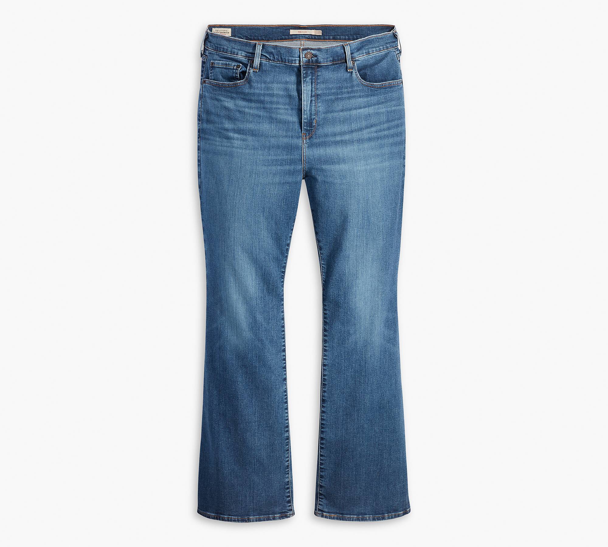 726™ High Rise Flare Jeans (plus Size) - Blue | Levi's® FI