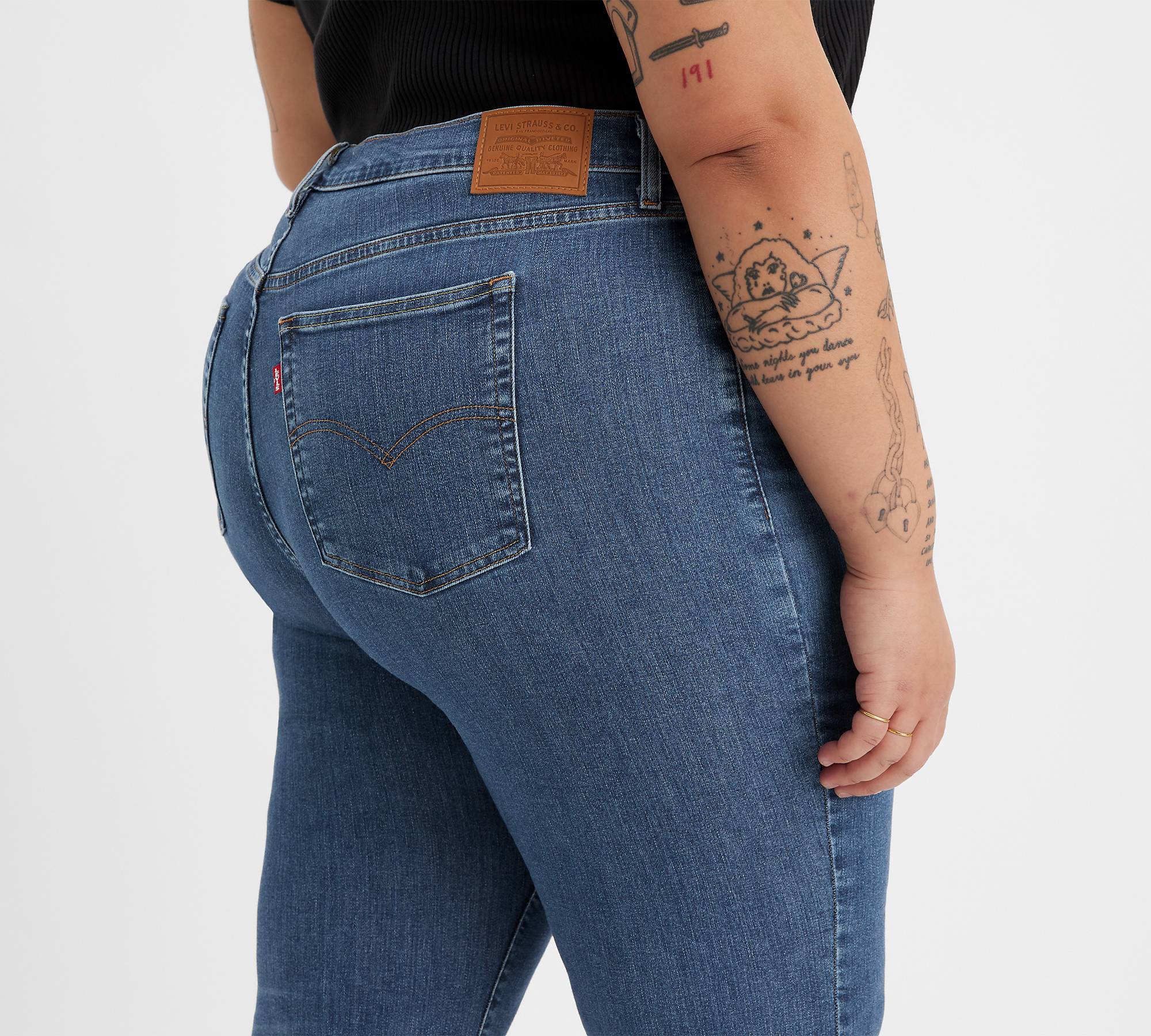 726™ High Rise Flare Jeans (plus Size) - Blue | Levi's® BE
