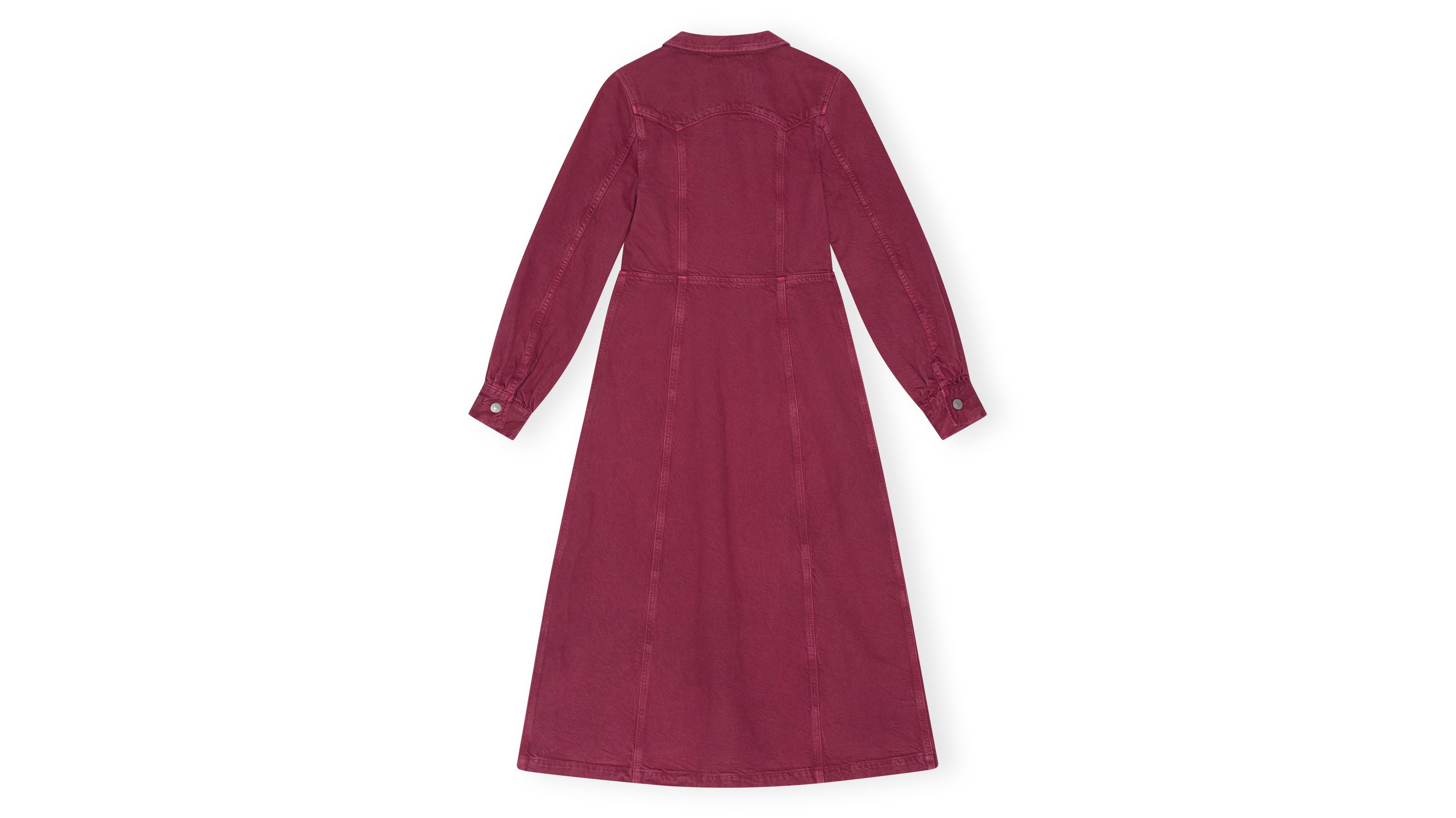 ワンピース GANNI Woman Dress Pink W0603 038 Bleached Mauve Pink Check Dress | GANNI US