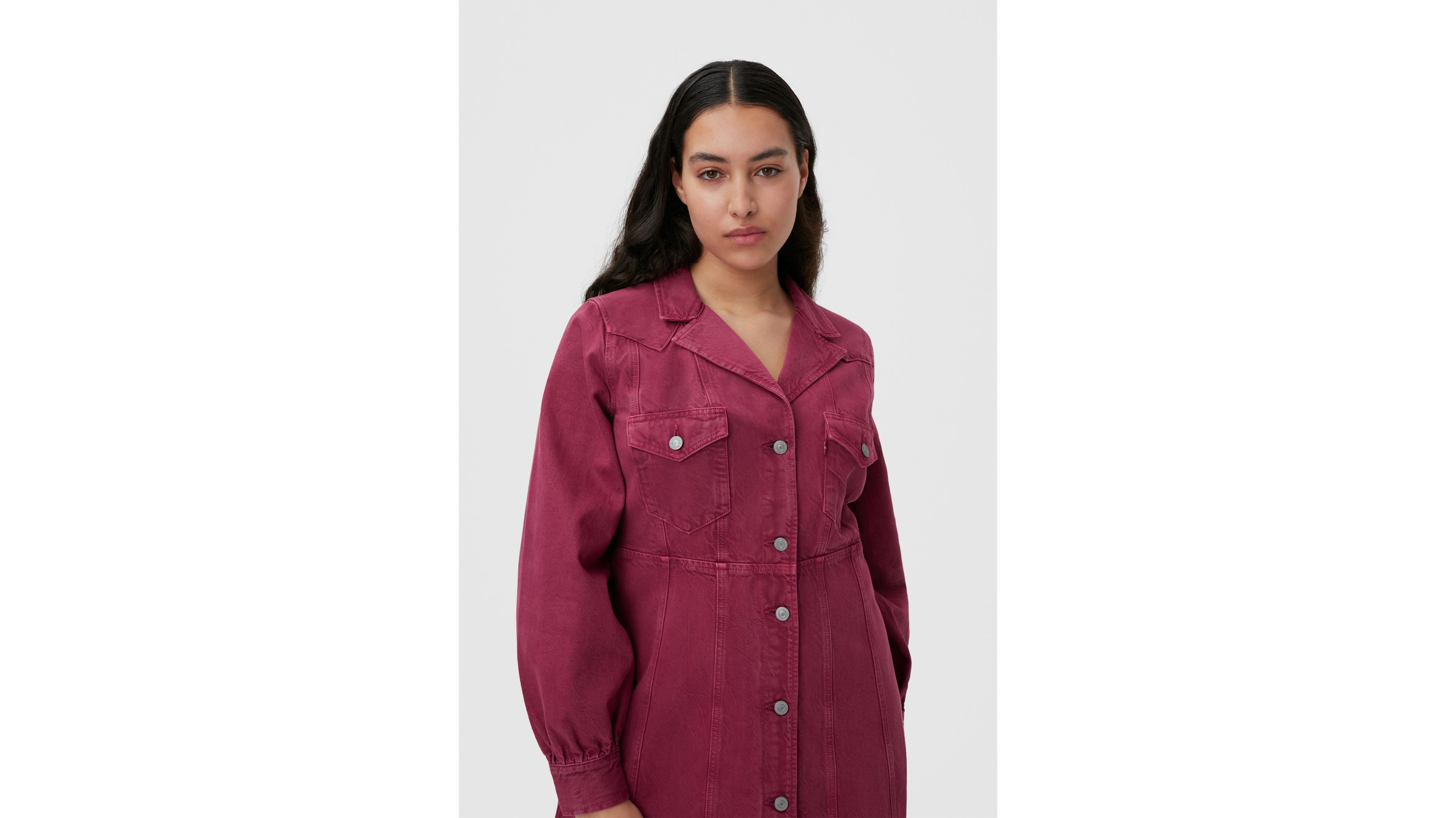 Levi's® X Ganni Lapel Western Dress - Pink | Levi's® US