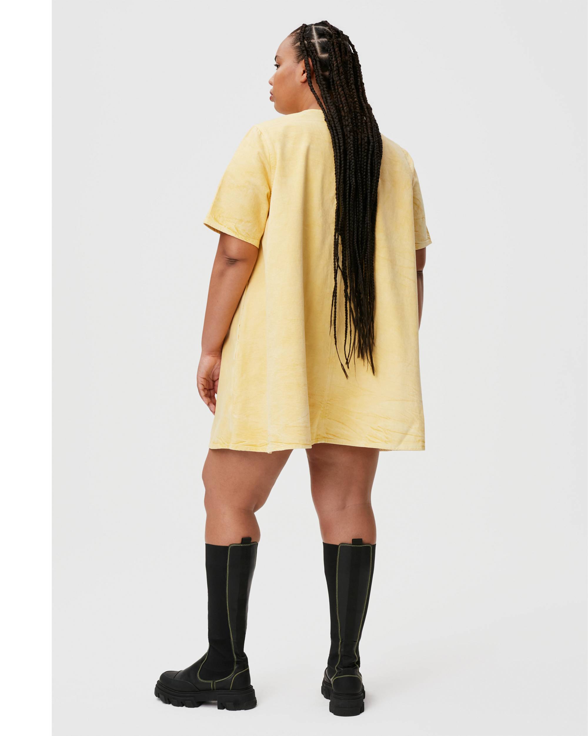 Levi's® X Ganni Sawtooth Trapeze Dress - Yellow | Levi's® US Levi's® X Ganni Sawtooth Trapeze Dress - Yellow | Levi's® US