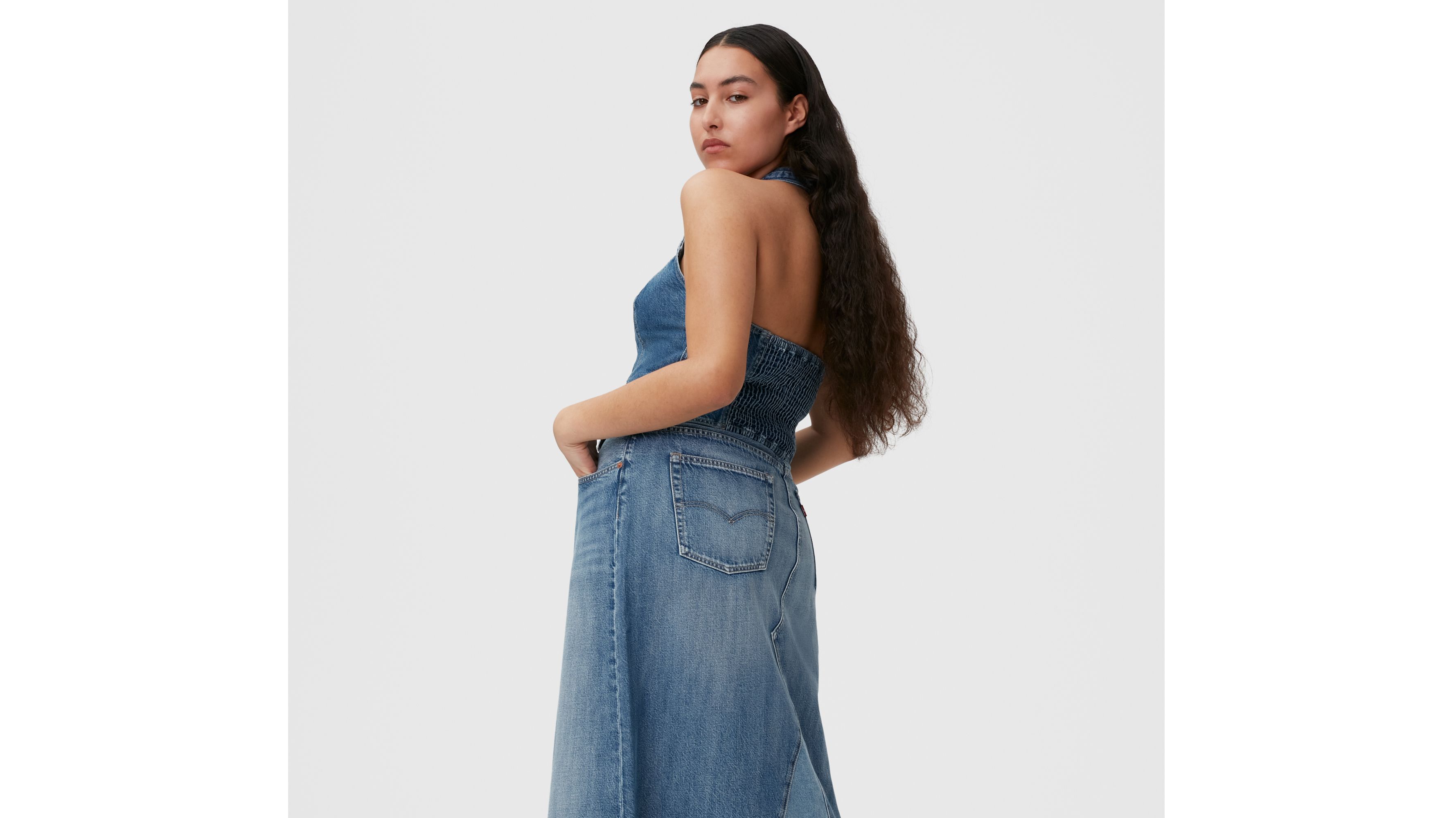 Levi's® X Ganni Denim Corset - Medium Wash | Levi's® US