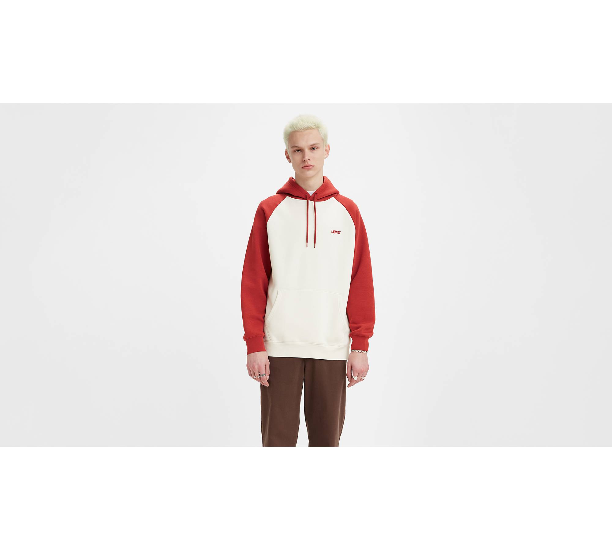 Varsity Relaxed Fit Raglan Hoodie Sweatshirt - Red | Levi's® US