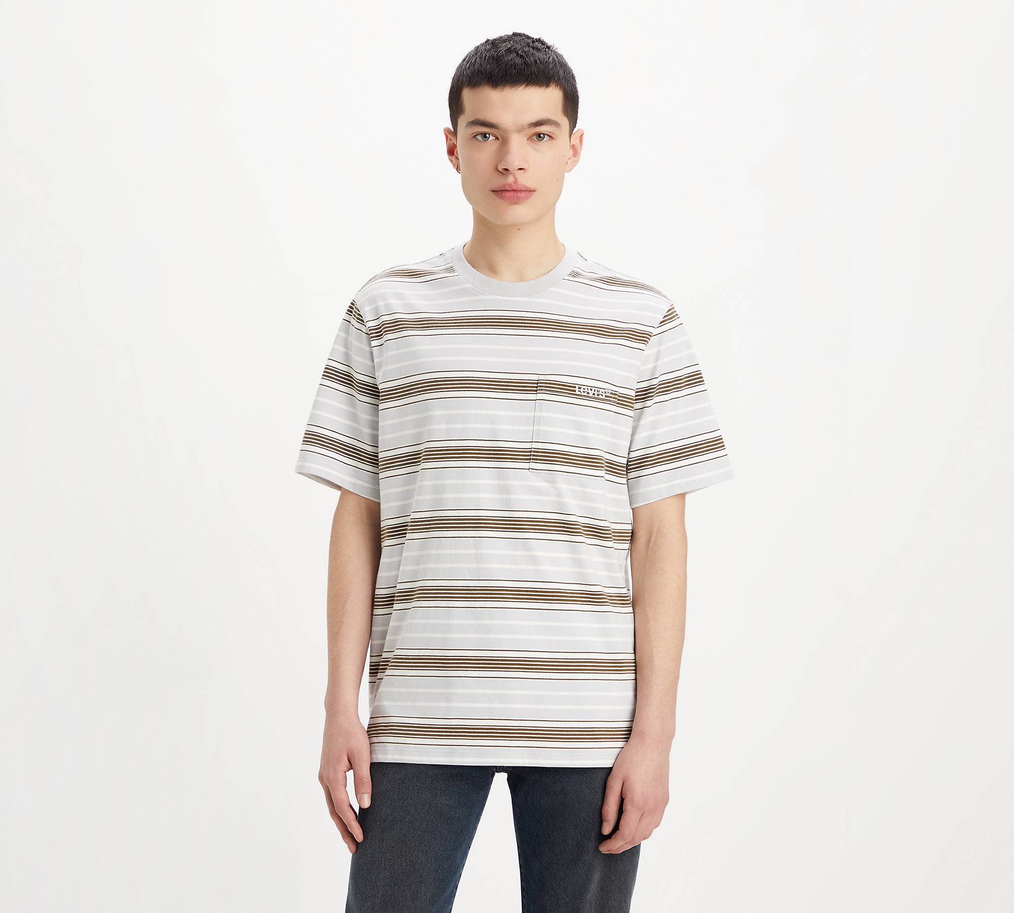 Relaxed Fit Pocket Tee - Grey | Levi's® GB