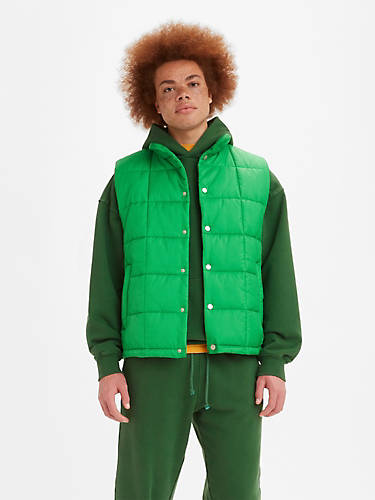 리바이스 Levi Gold Tab 90s Anywear Vest,Medium Green