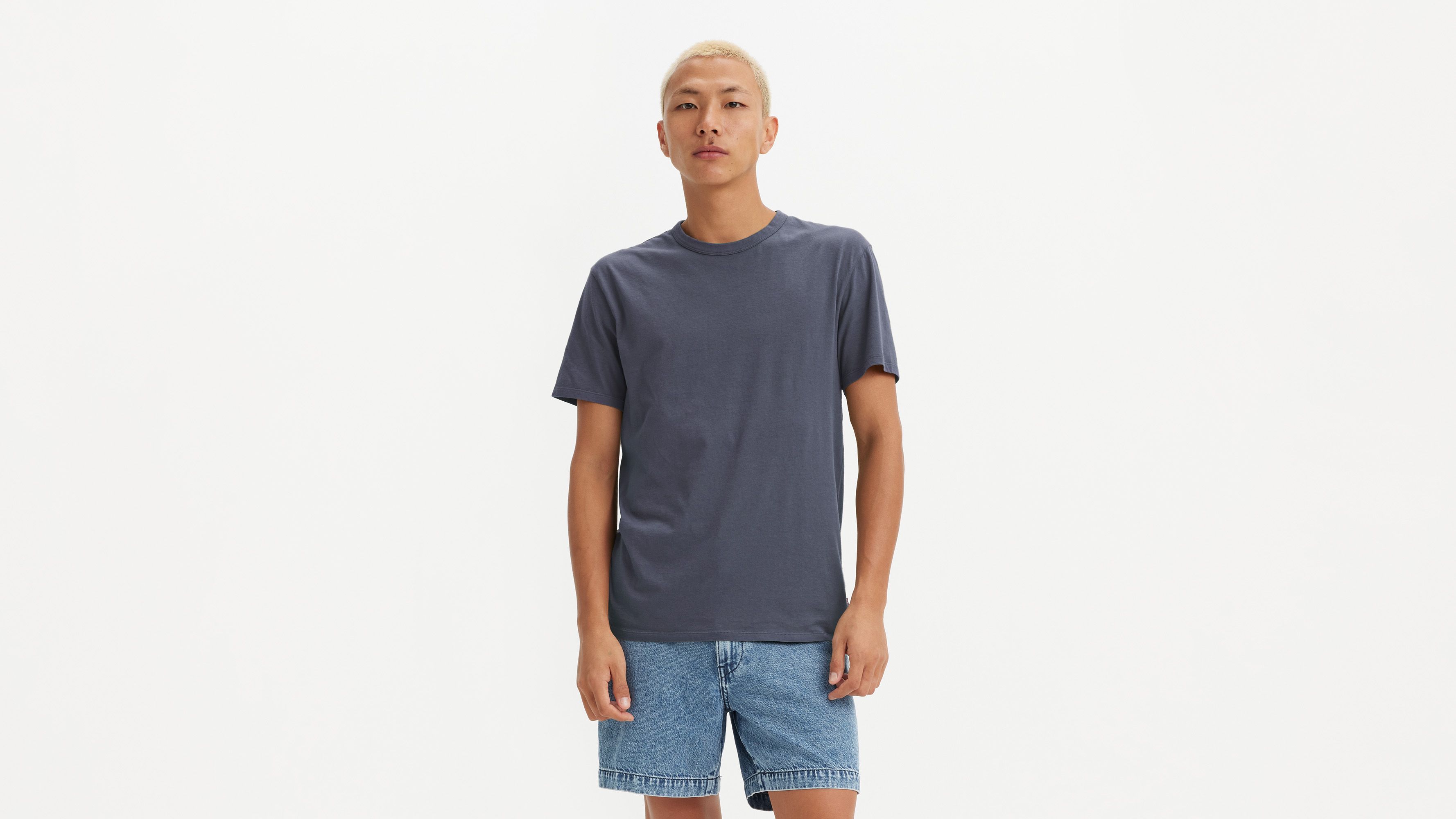 Tシャツ・カットソー LMC NEW CLASSIC LOGO SHEER SHIRT blue 0LM45SSH501BLU Premium T-shirt - Blue | Levi's® US