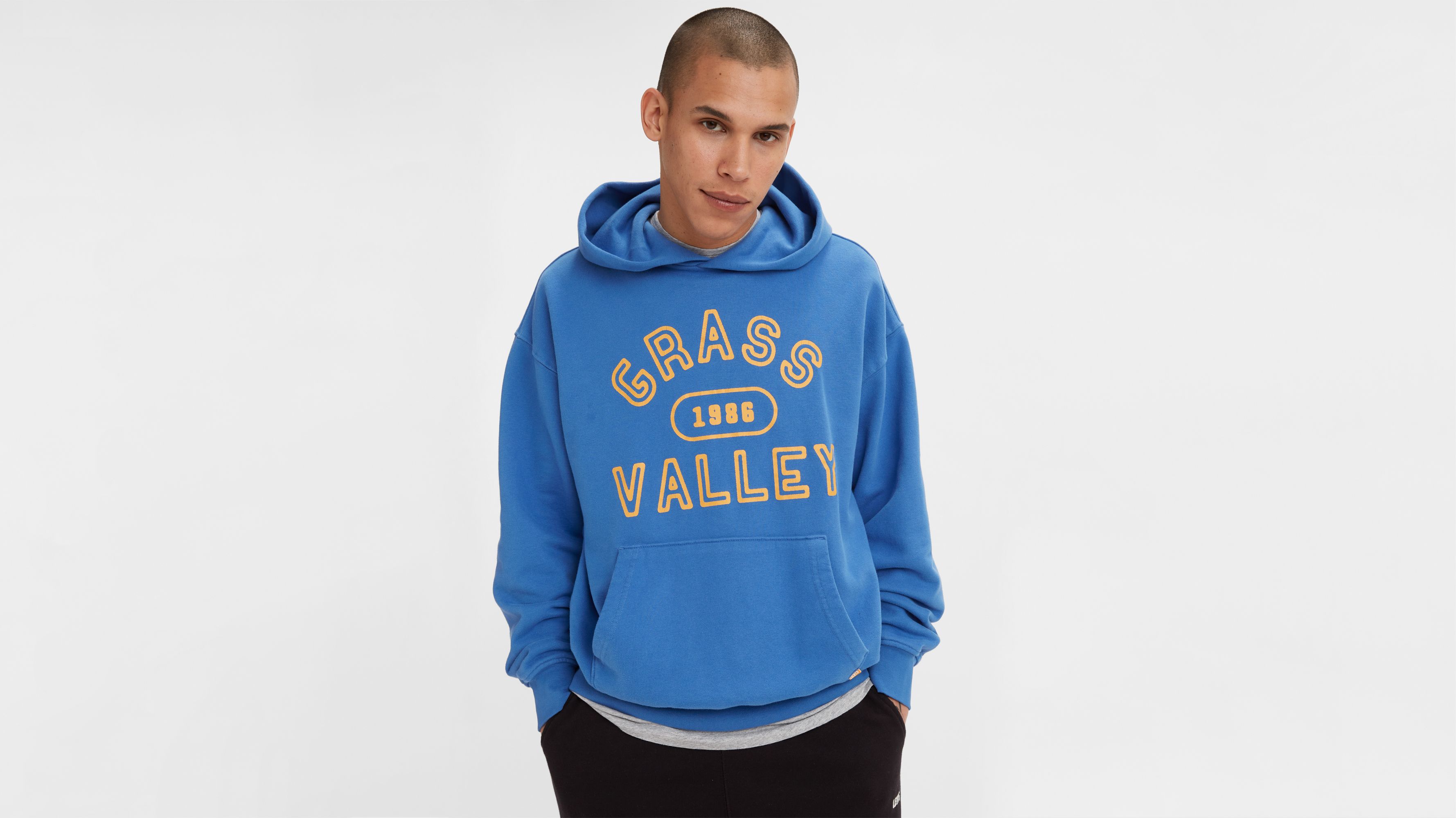 Levi's® Serif Logo Original Pullover Hoodie - Brown