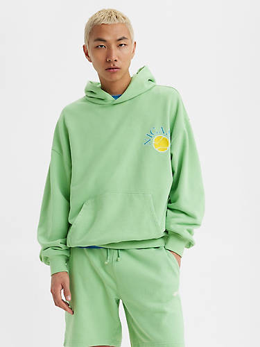 리바이스 Levi Gold Tab Hoodie Sweatshirt,Green Harvest - Green