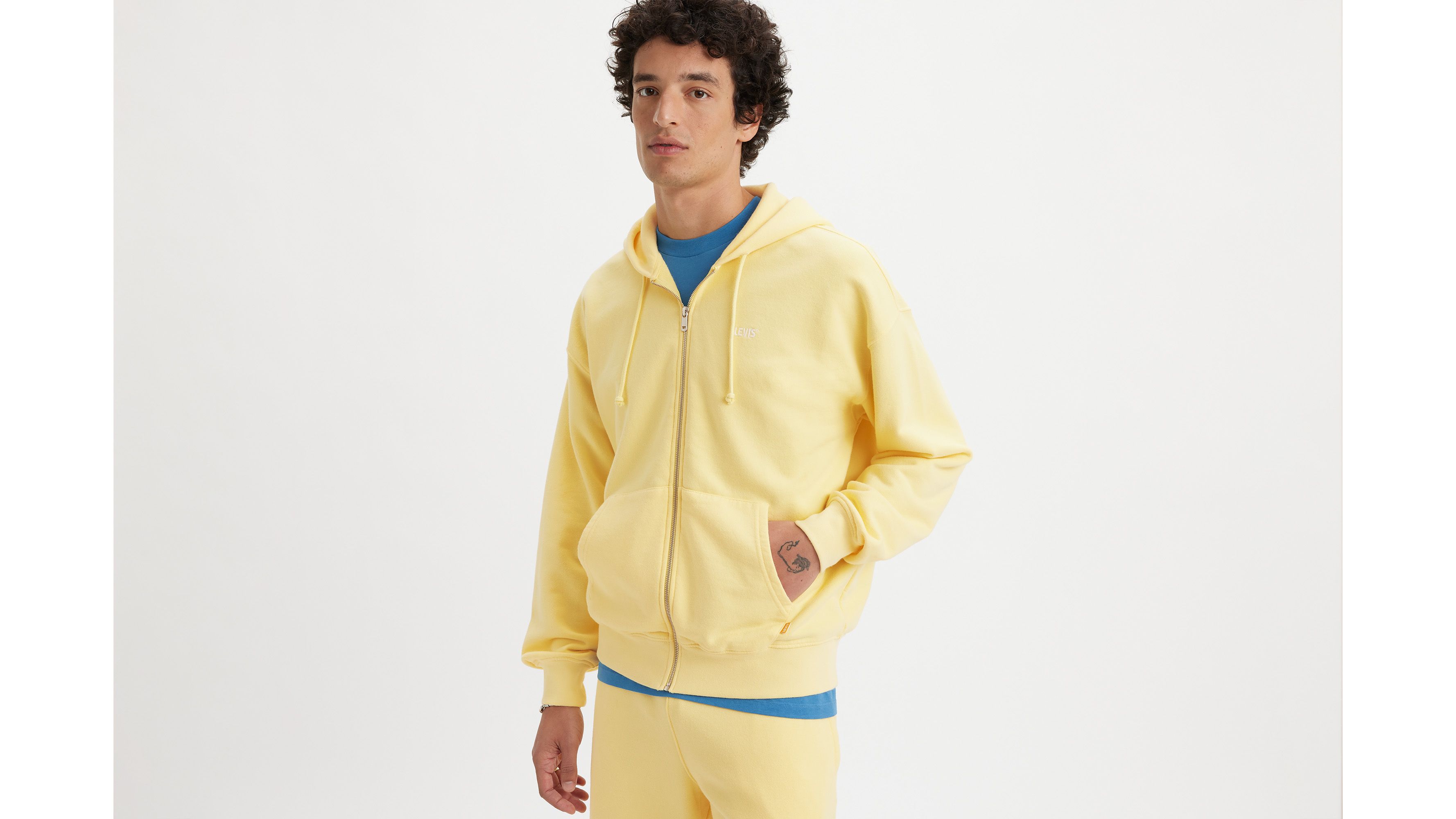 Levi's® Gold Tab™ Full Zip Hoodie - Yellow | Levi's® IT