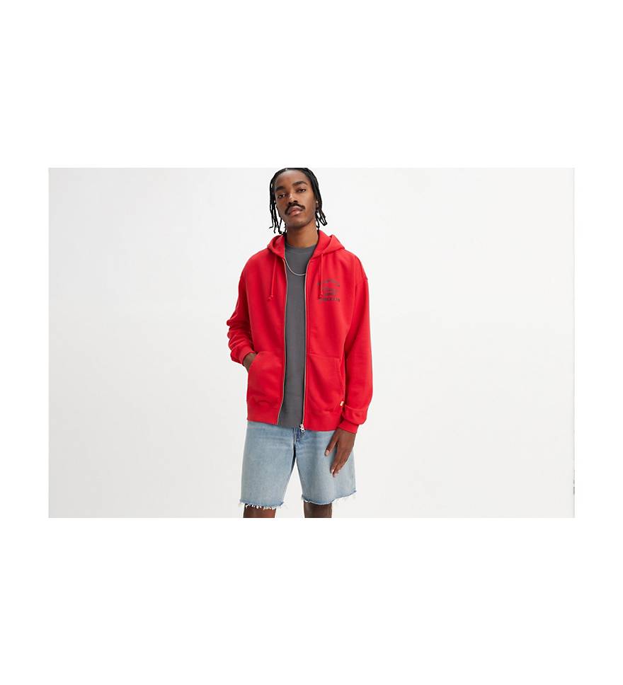 Gold Tab™ Full Zip Sweatshirt - Red | Levi's® US