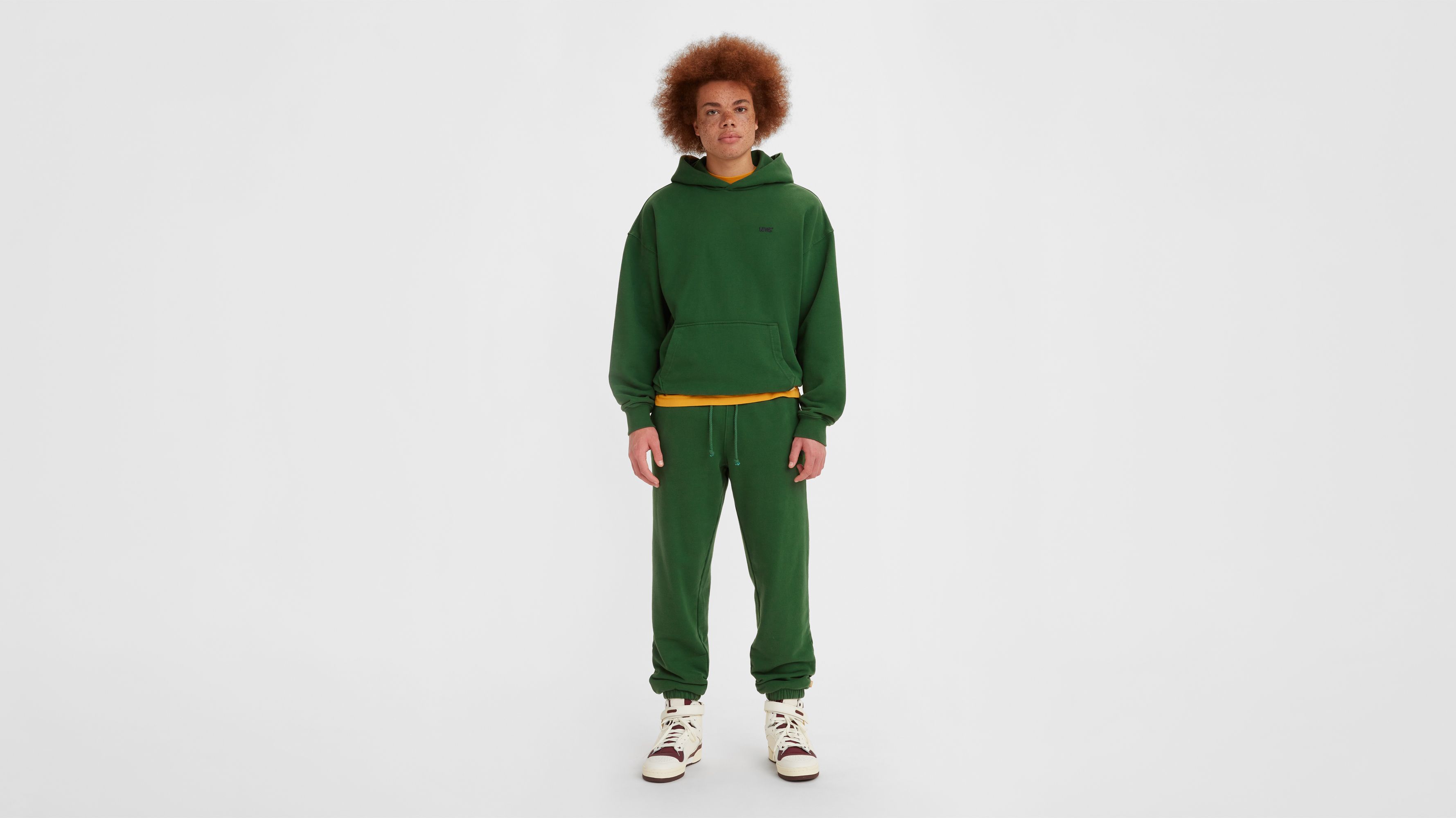 Slim Fit Tracksuit Pants - Bottle Green/Gold