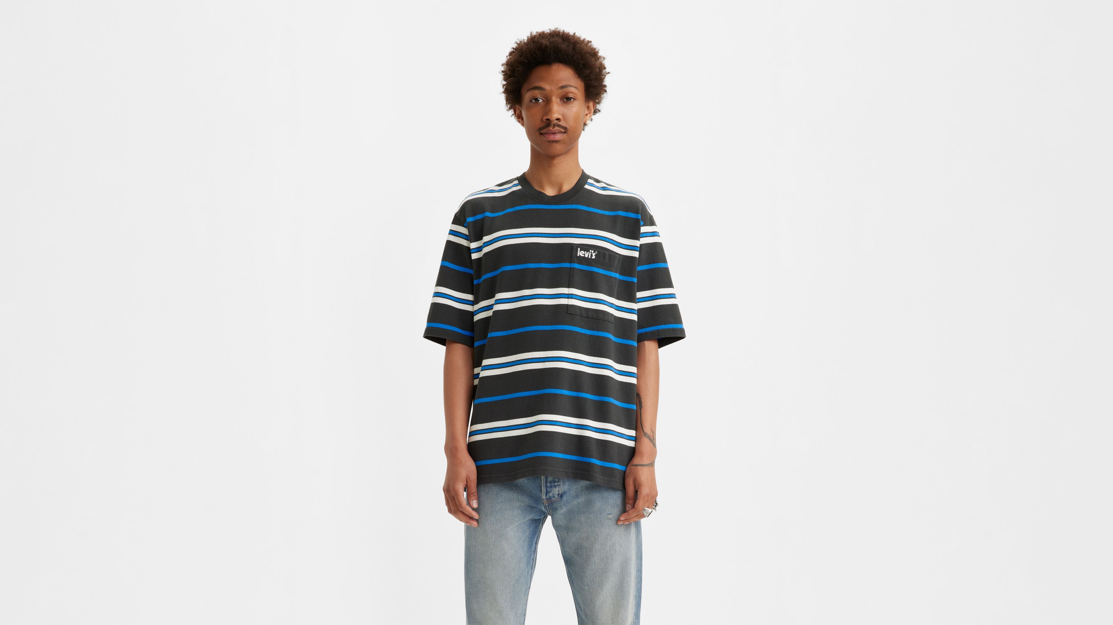 Stay Loose Pocket T-shirt - Blue